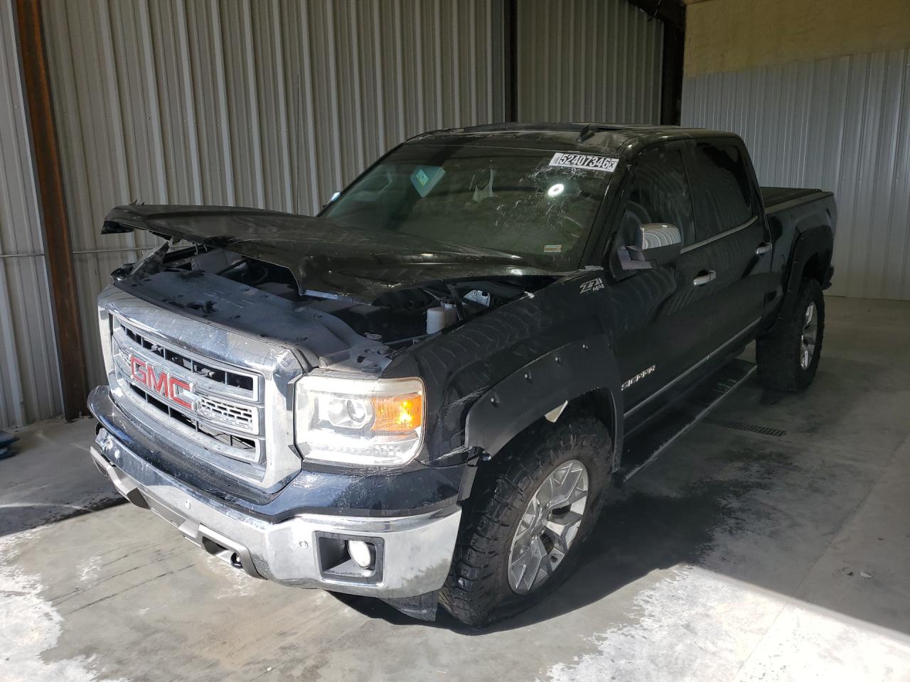 2014 Gmc Sierra K1500 Slt Black vin: 3GTU2VEC8EG296495 Damage: Left Front Fender, Dent(S) W/ Paint Dmg, 1 To 2 Inches