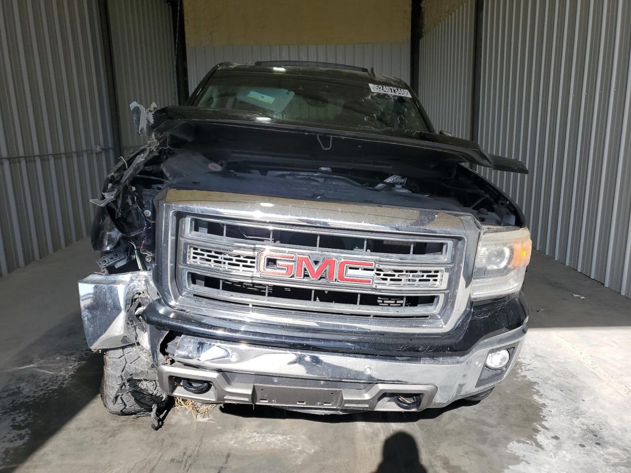 2014 Gmc Sierra K1500 Slt Black vin: 3GTU2VEC8EG296495 Damage: Front Bumper Molding, Broken, Replacement Required