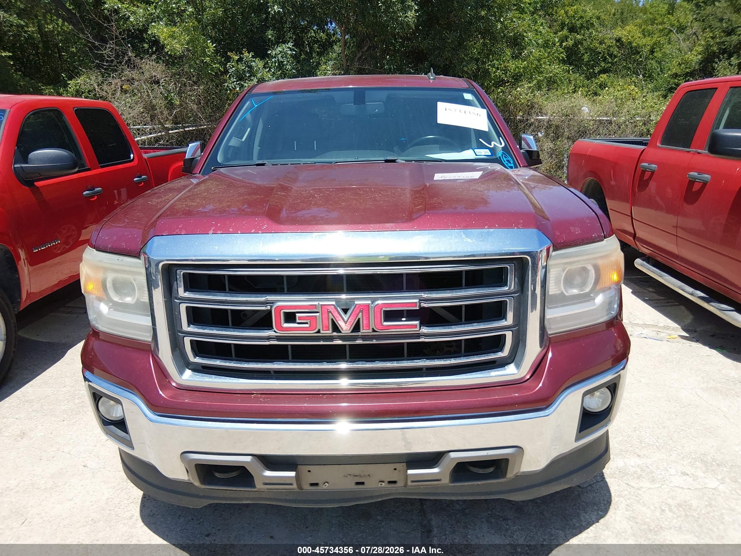 2014 Gmc Sierra 1500 Slt Burgundy vin: 3GTU2VEC8EG328930