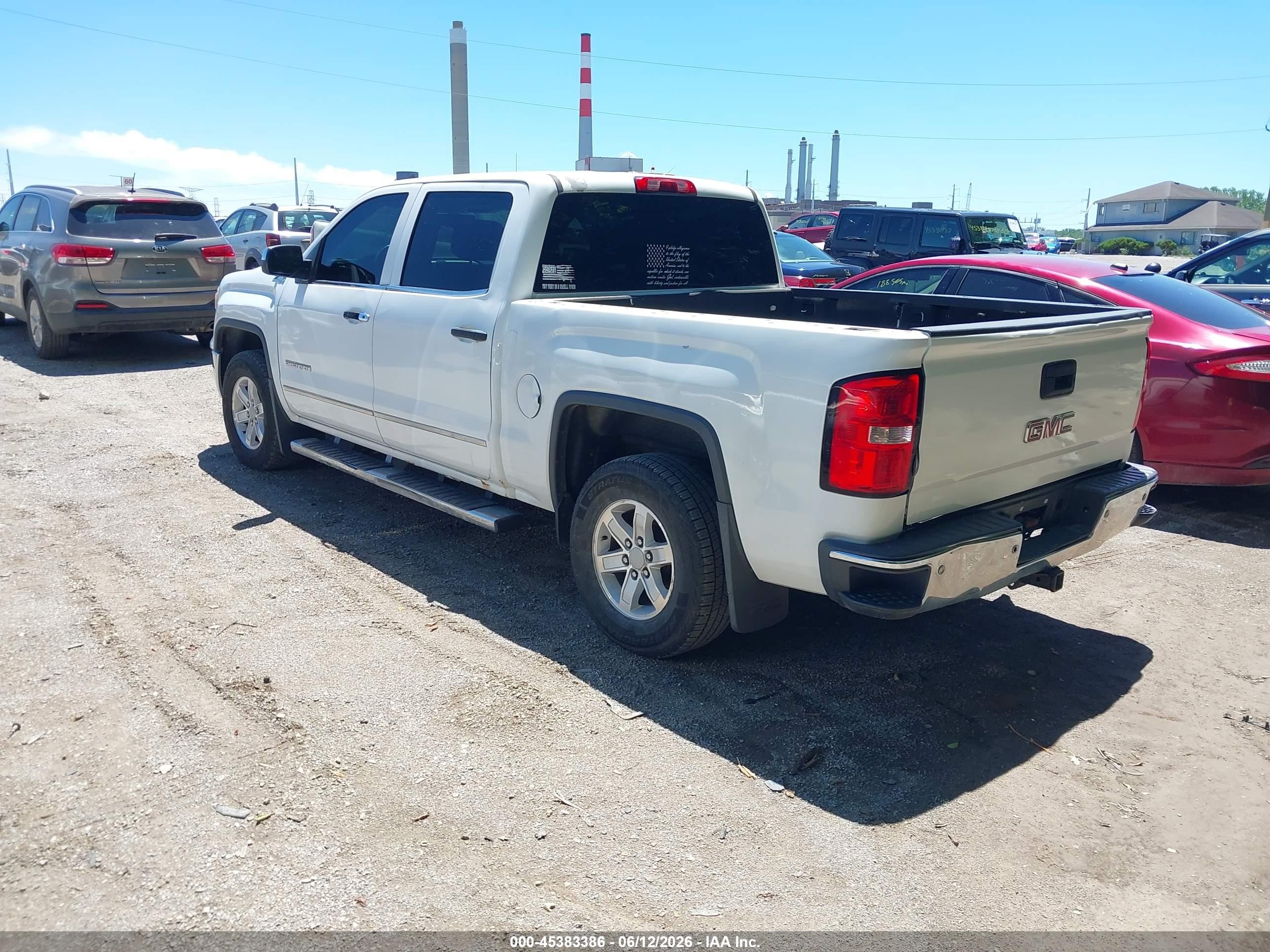 2014 Gmc Sierra 1500 Slt White vin: 3GTU2VEC8EG382180