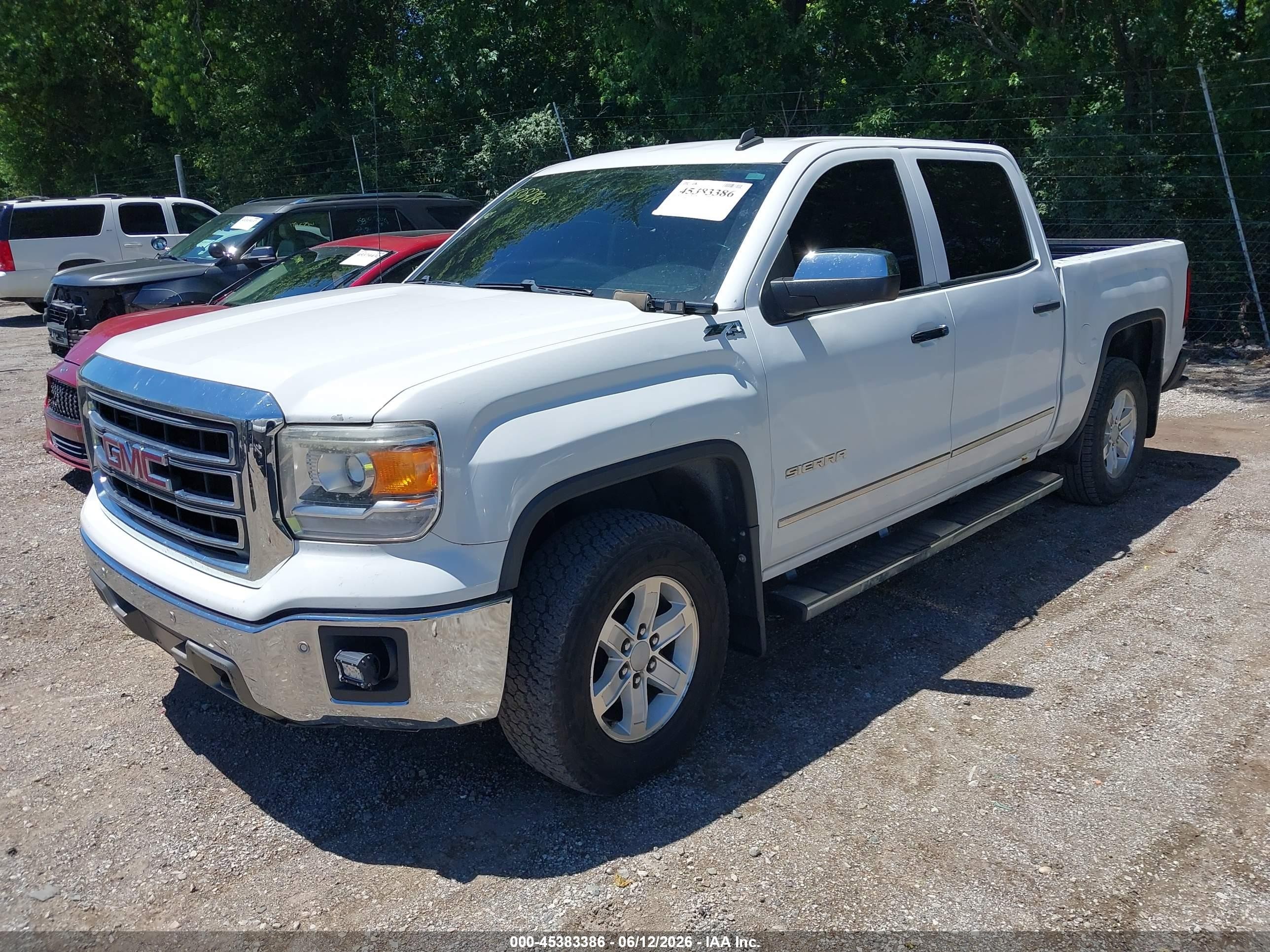 2014 Gmc Sierra 1500 Slt White vin: 3GTU2VEC8EG382180