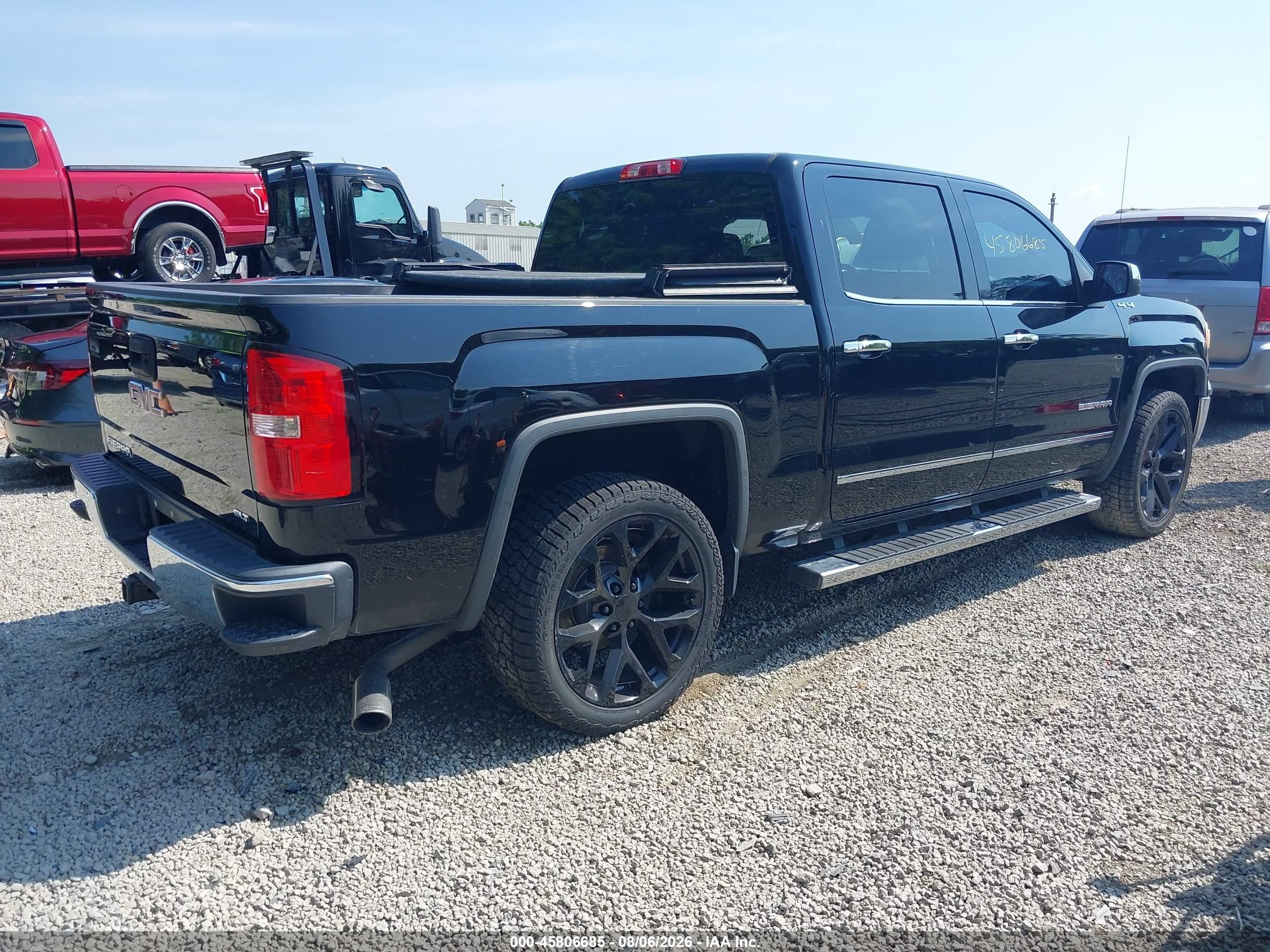 2014 Gmc Sierra 1500 Slt Black vin: 3GTU2VEC8EG529646