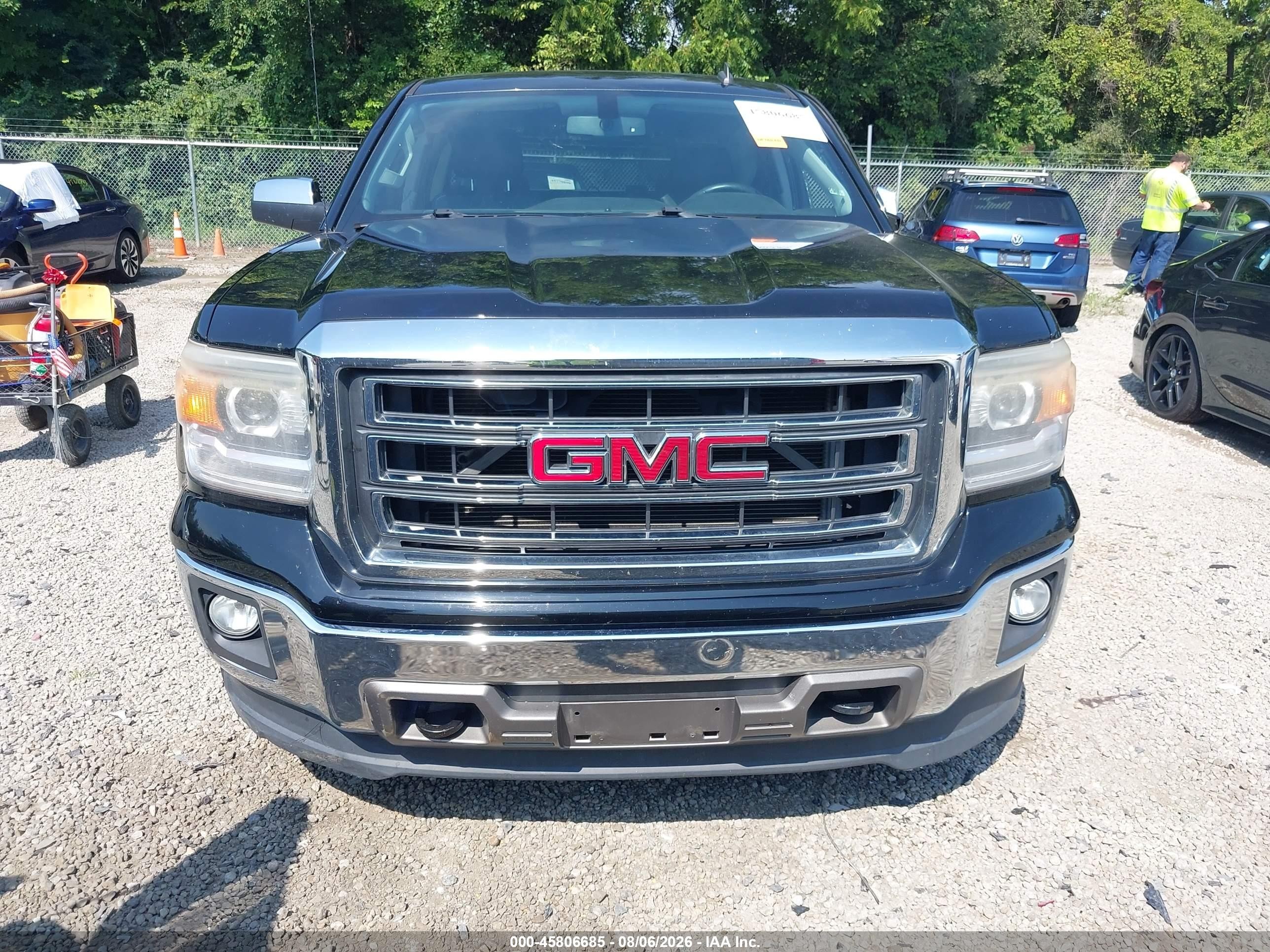 2014 Gmc Sierra 1500 Slt Black vin: 3GTU2VEC8EG529646
