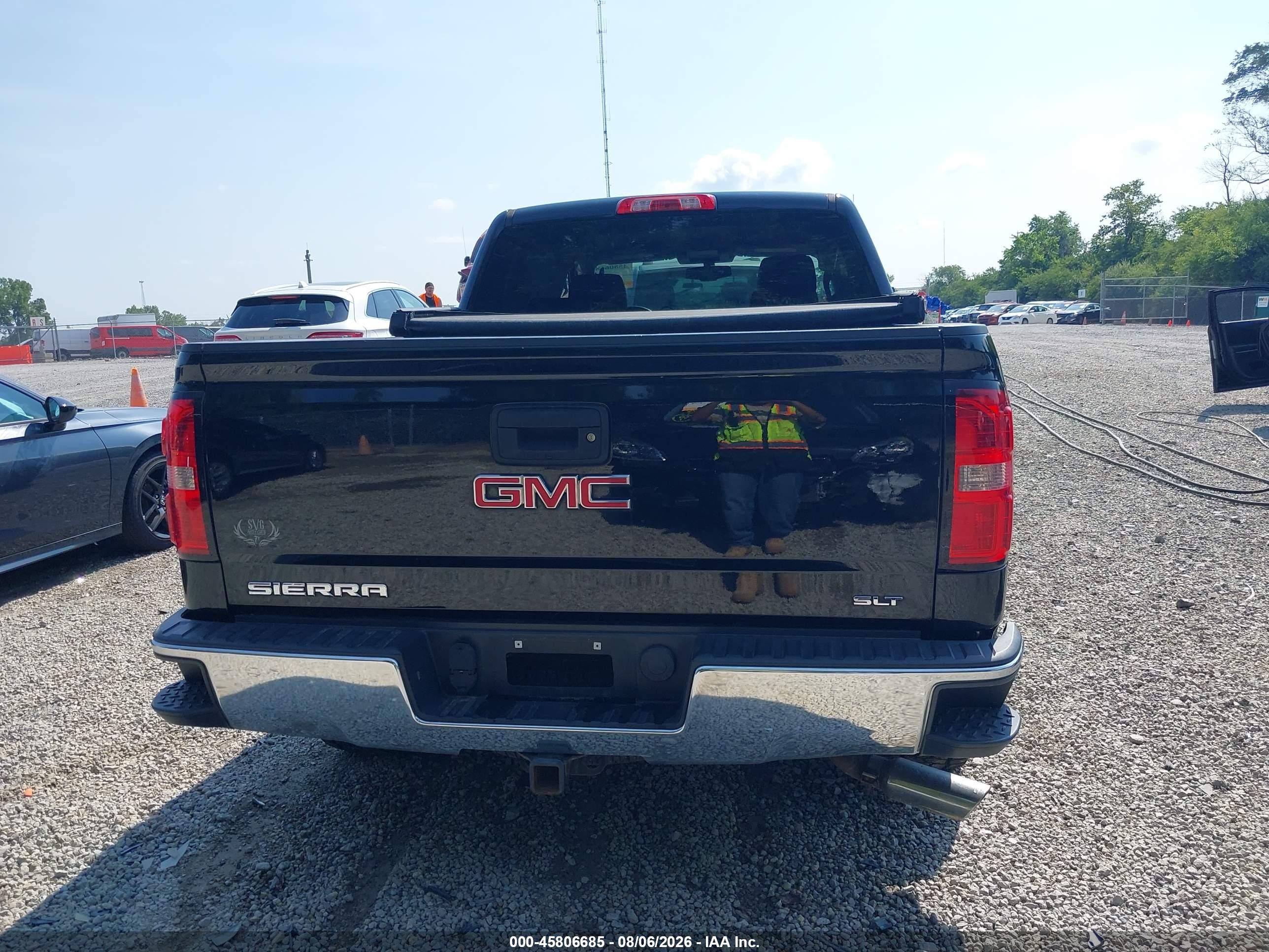 2014 Gmc Sierra 1500 Slt Black vin: 3GTU2VEC8EG529646