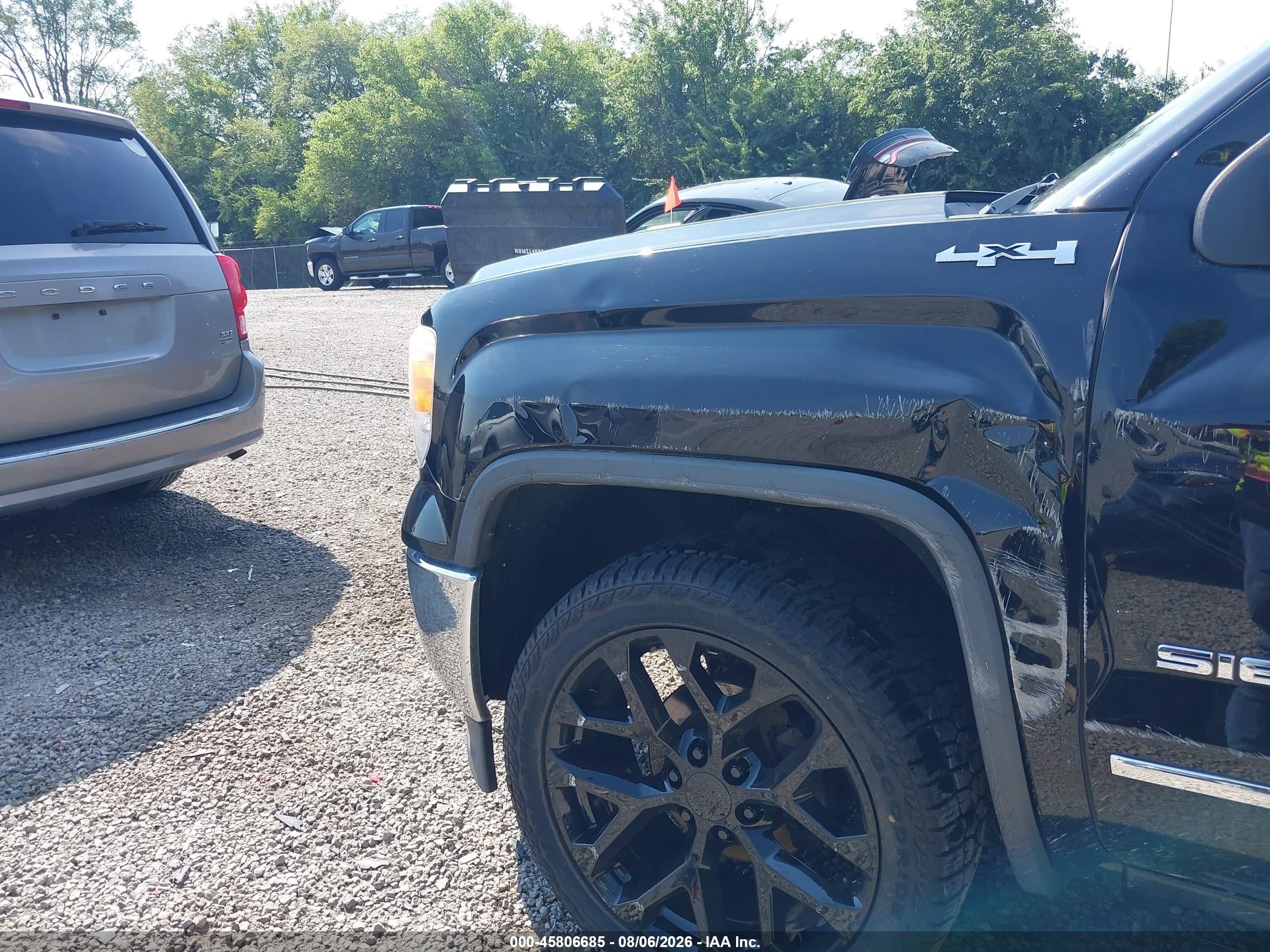 2014 Gmc Sierra 1500 Slt Black vin: 3GTU2VEC8EG529646