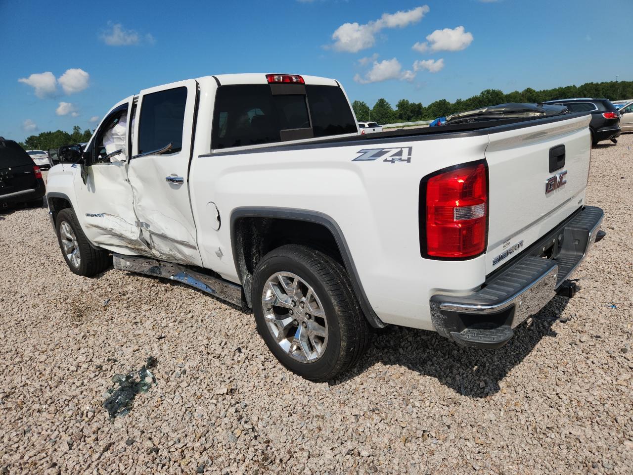 2014 Gmc Sierra K1500 Slt White vin: 3GTU2VEC8EG531980