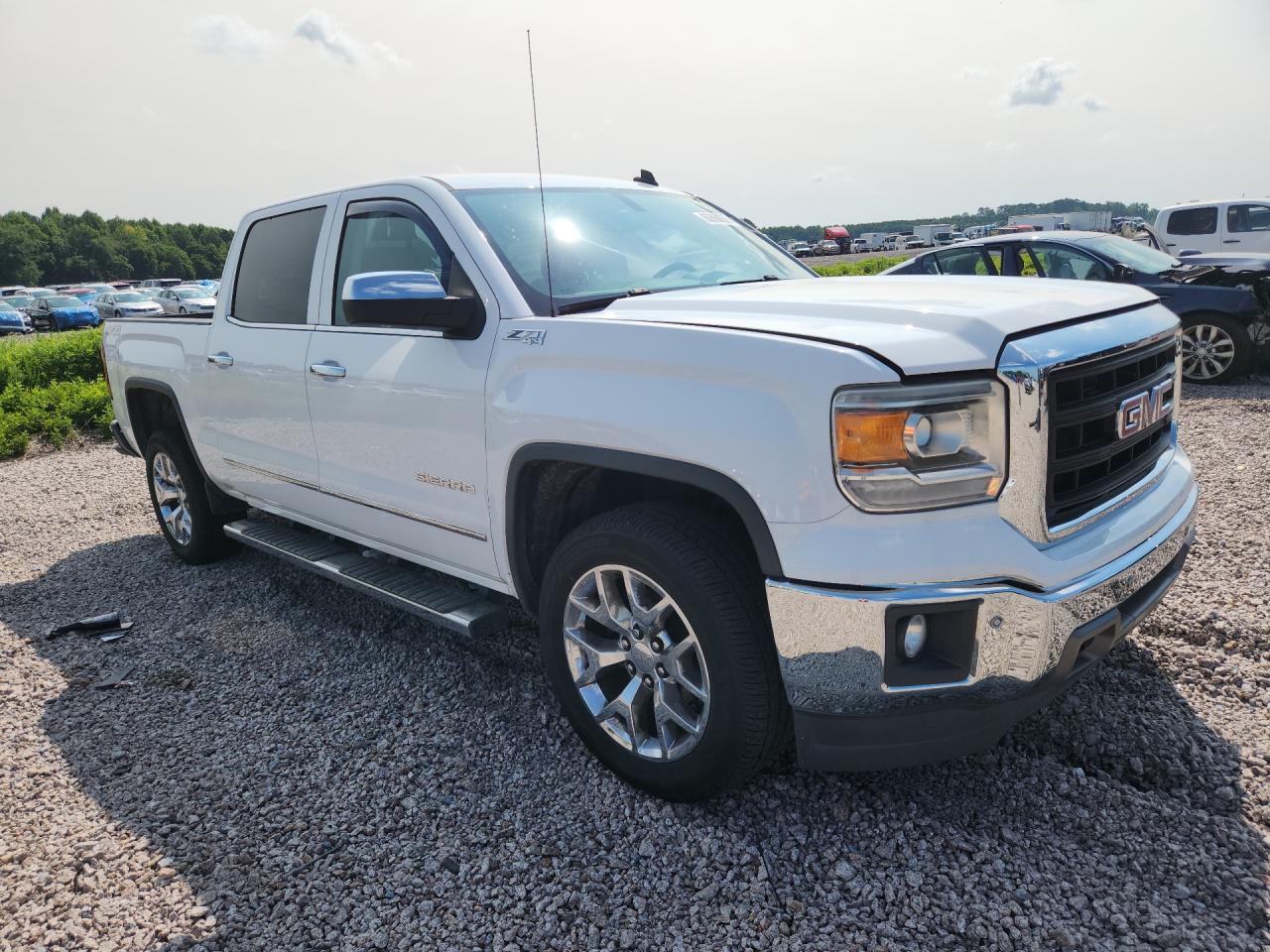 2014 Gmc Sierra K1500 Slt White vin: 3GTU2VEC8EG531980