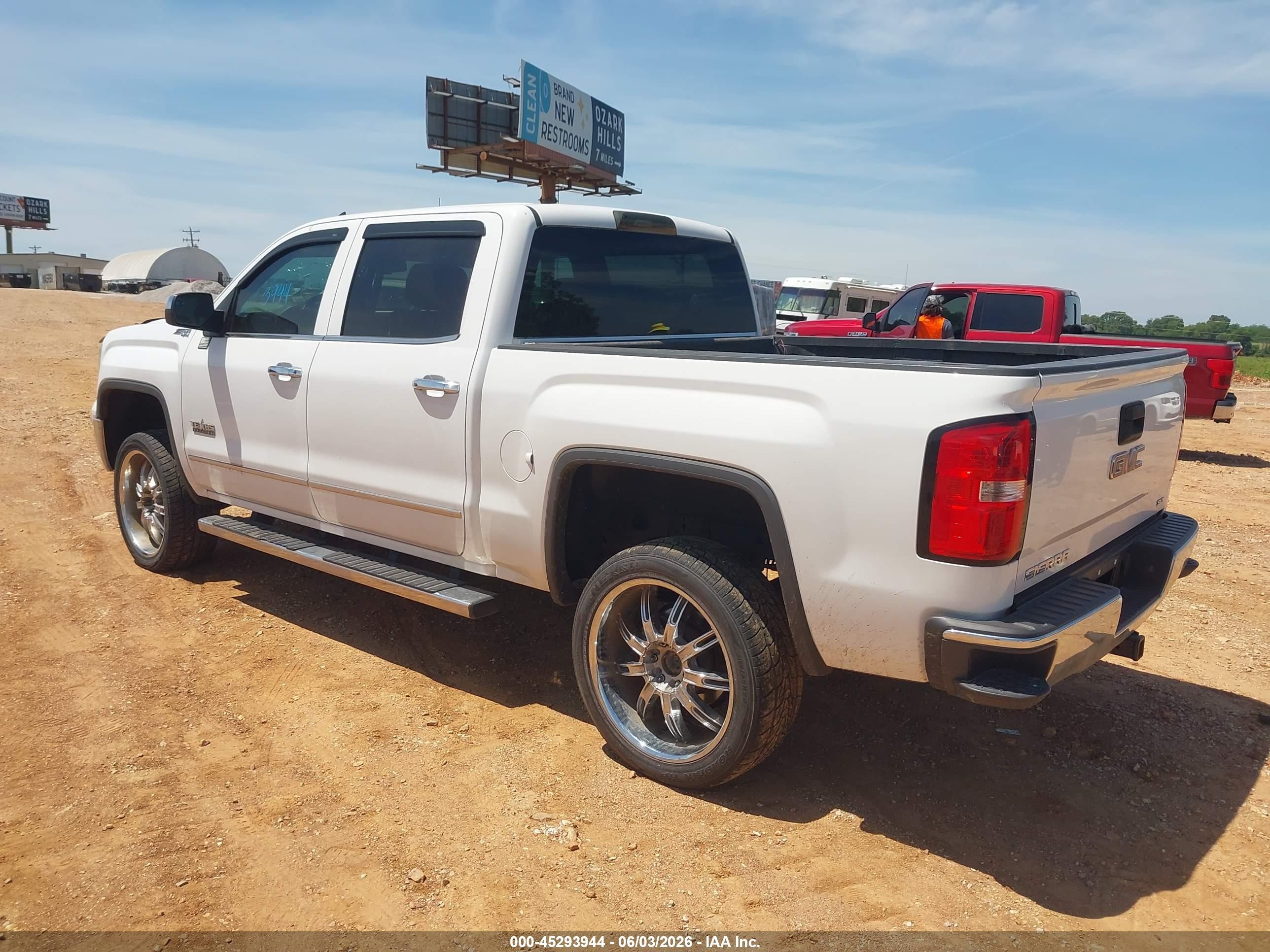 2014 Gmc Sierra 1500 Slt White vin: 3GTU2VEC8EG569421