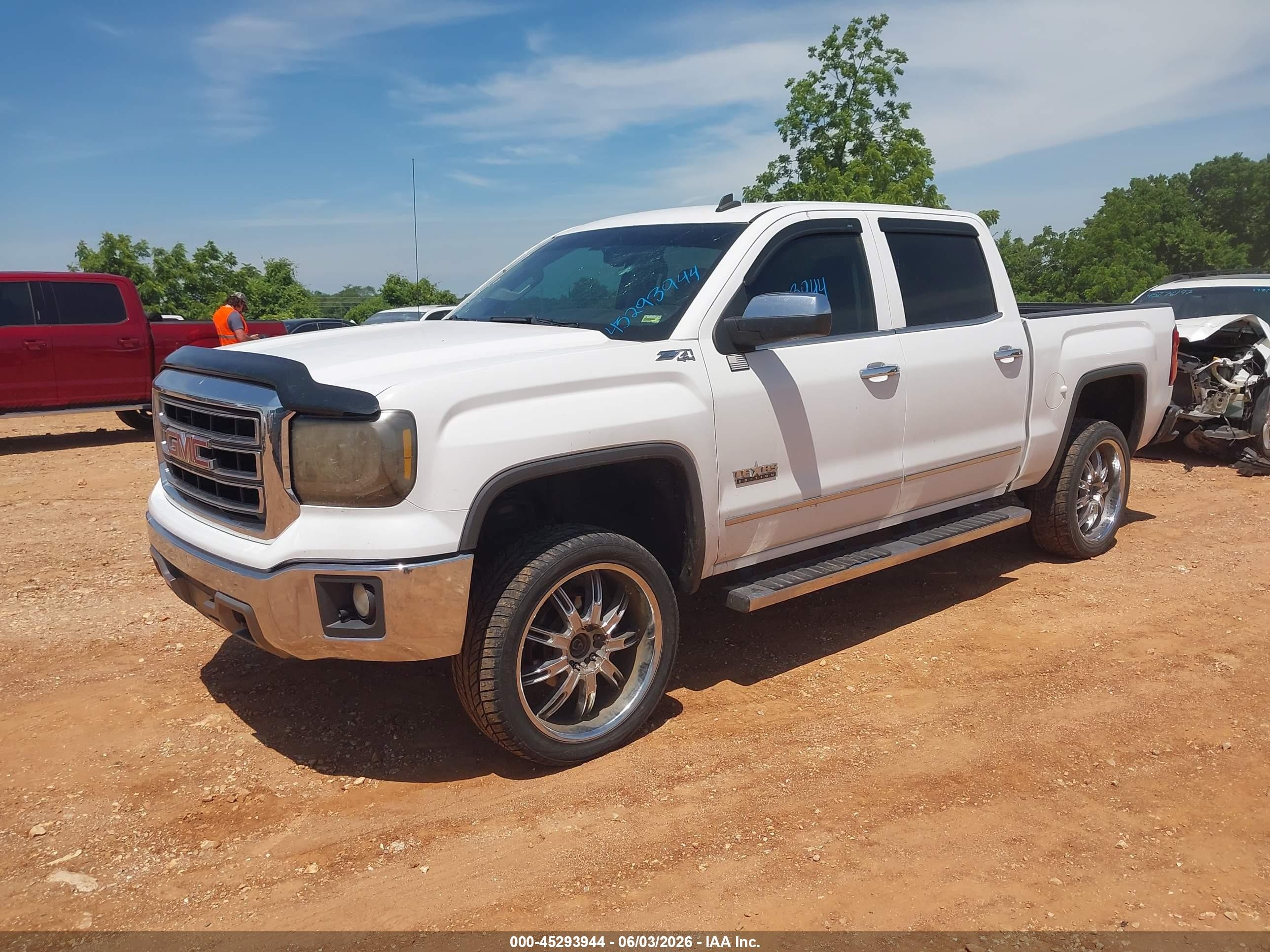 2014 Gmc Sierra 1500 Slt White vin: 3GTU2VEC8EG569421
