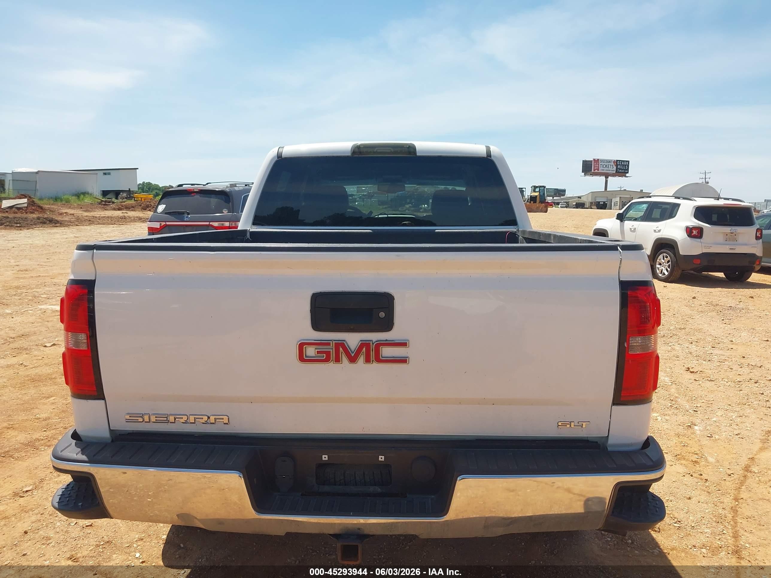 2014 Gmc Sierra 1500 Slt White vin: 3GTU2VEC8EG569421