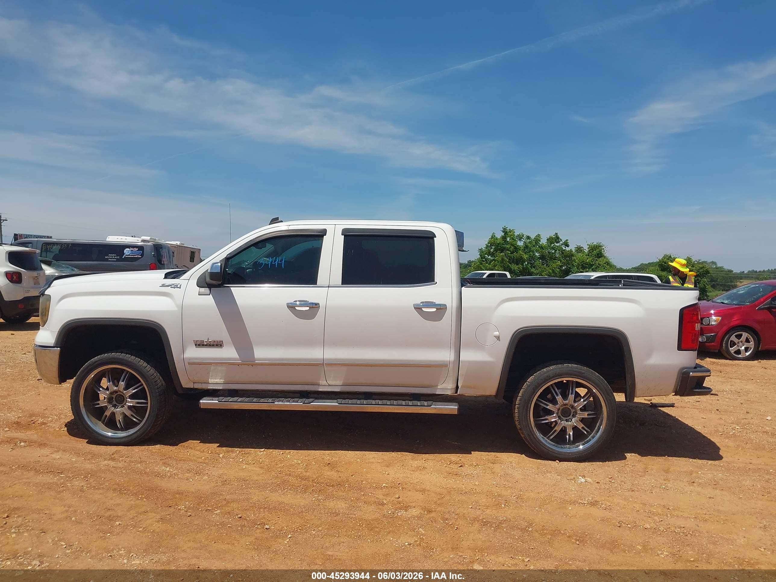 2014 Gmc Sierra 1500 Slt White vin: 3GTU2VEC8EG569421