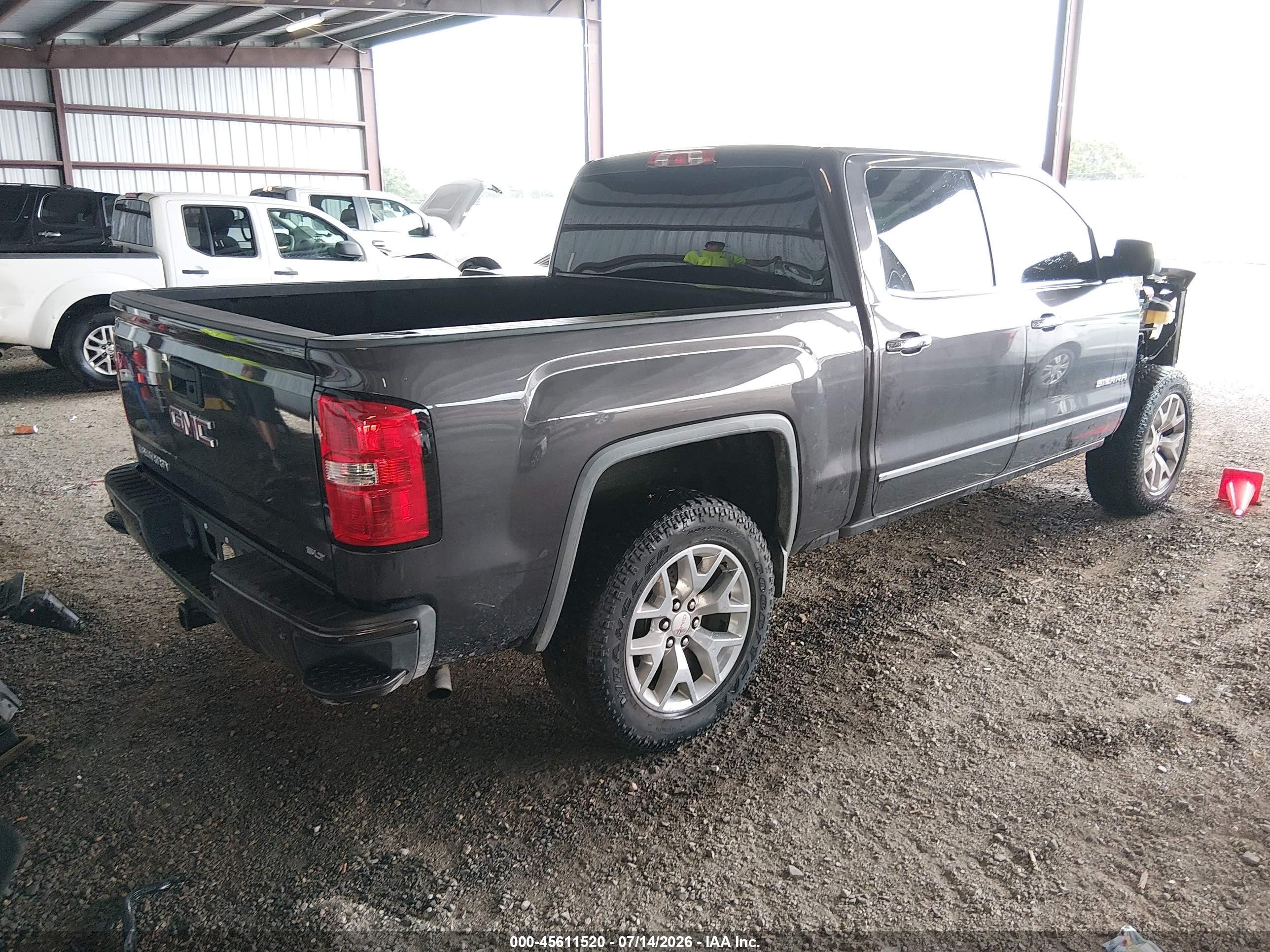 2015 Gmc Sierra 1500 Slt Gray vin: 3GTU2VEC8FG226772