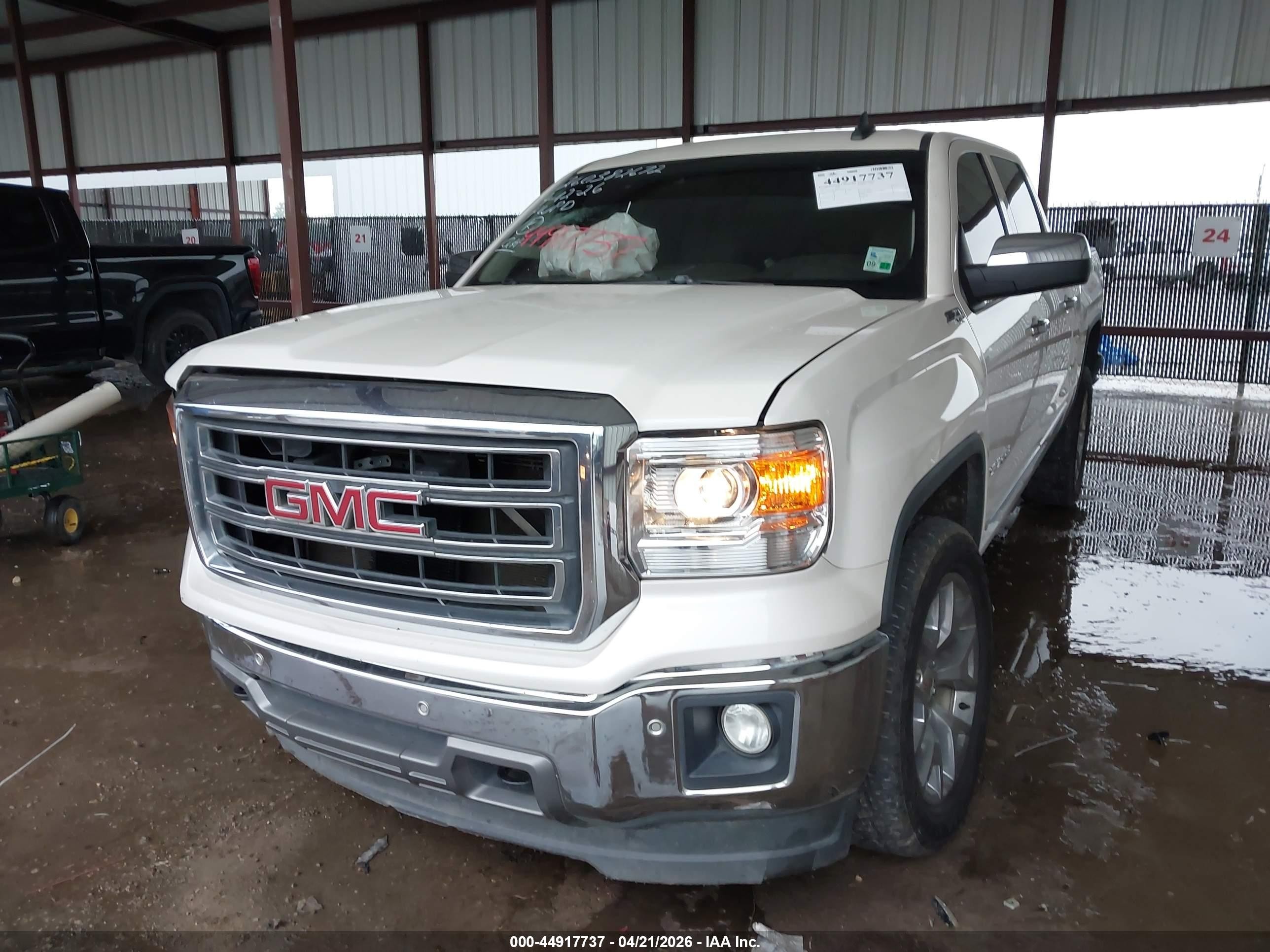 2015 Gmc Sierra 1500 Slt White vin: 3GTU2VEC8FG323504