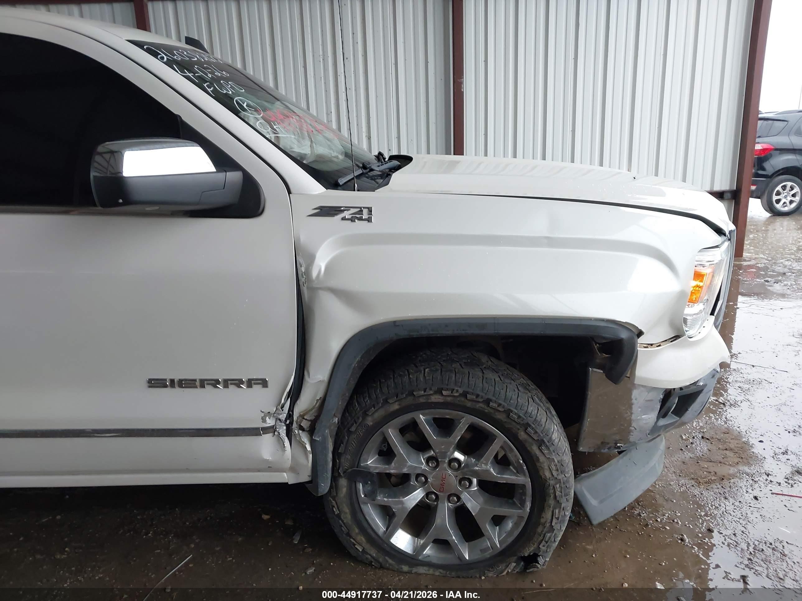 2015 Gmc Sierra 1500 Slt White vin: 3GTU2VEC8FG323504