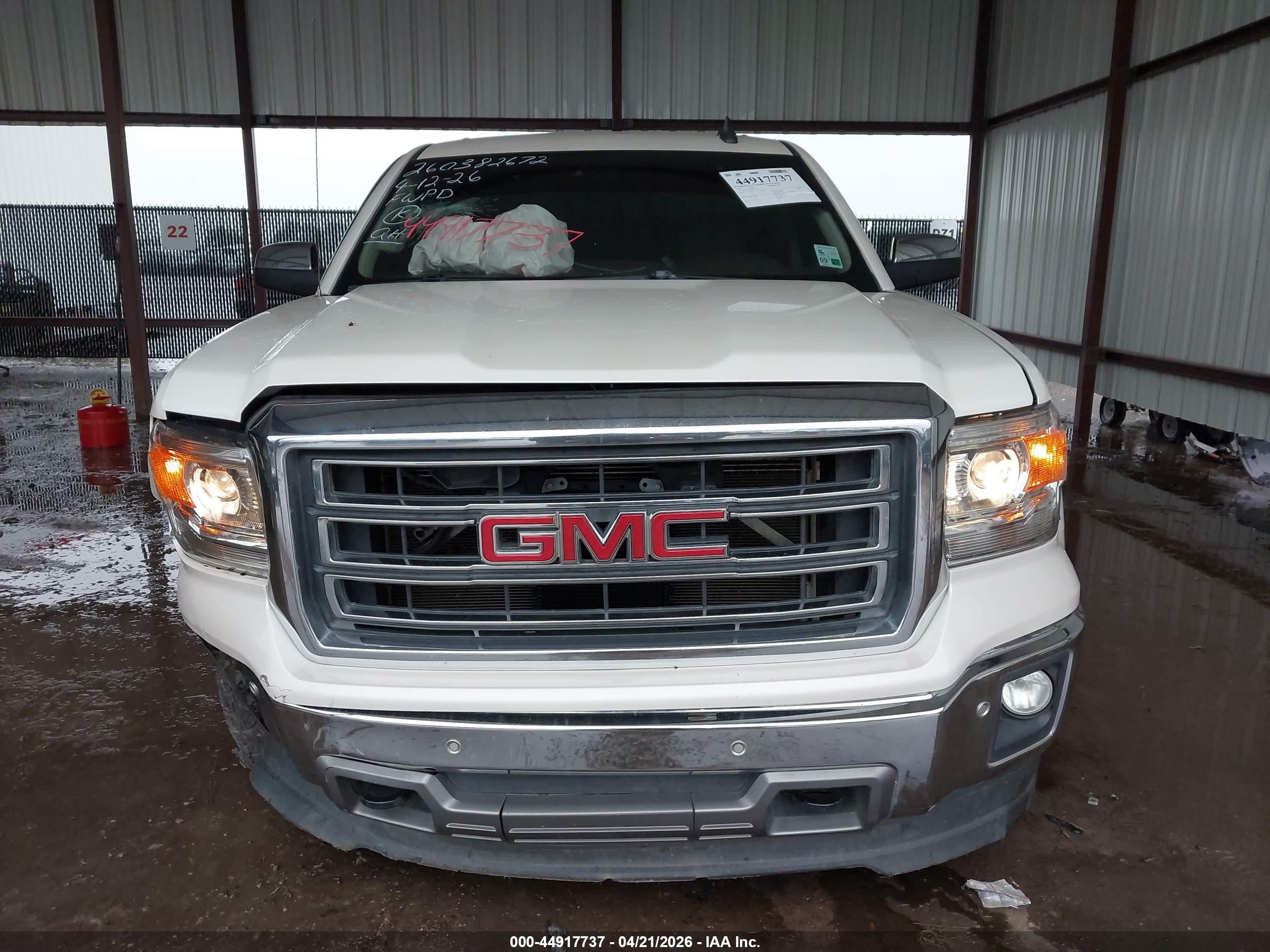 2015 Gmc Sierra 1500 Slt White vin: 3GTU2VEC8FG323504