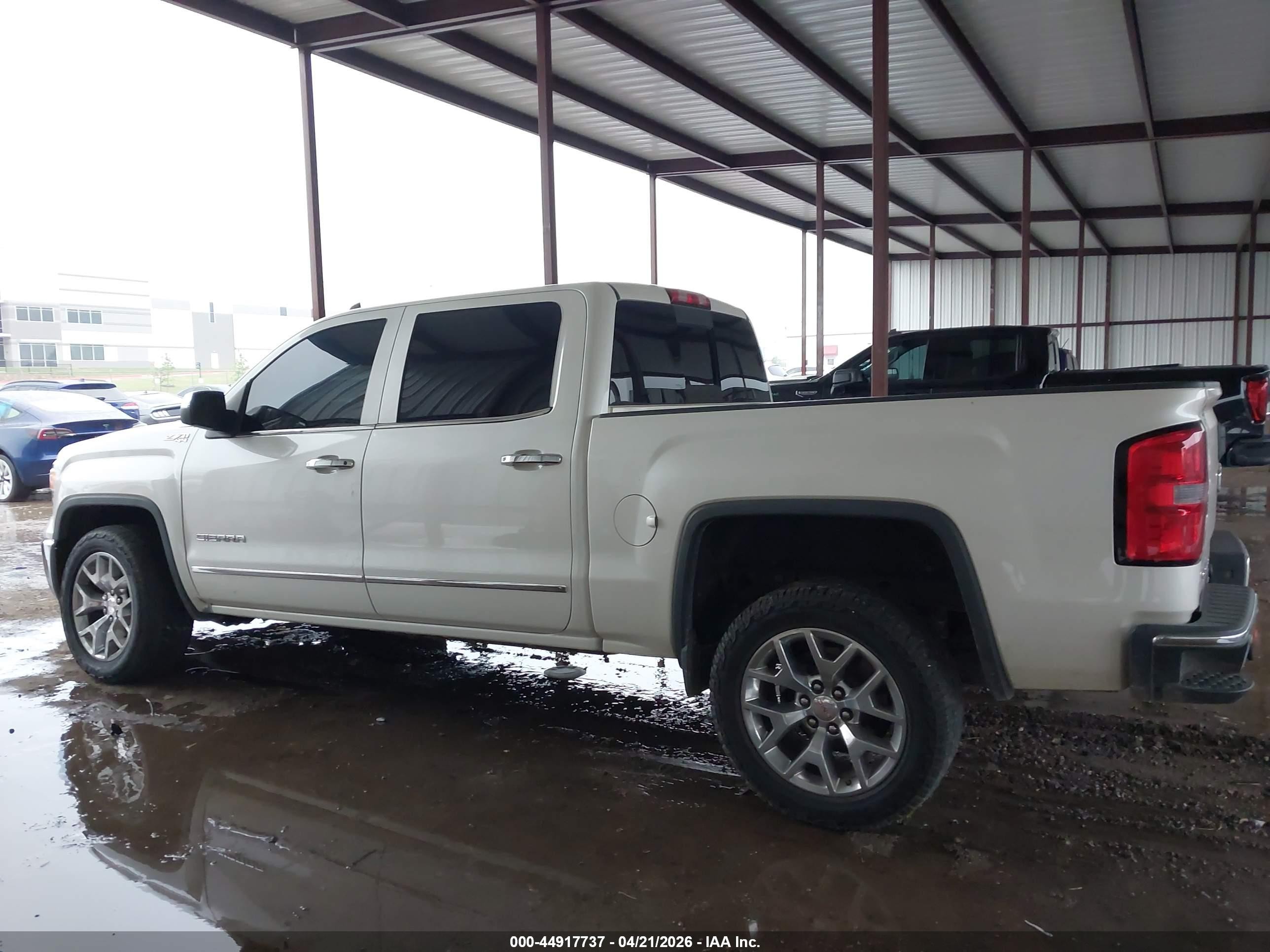 2015 Gmc Sierra 1500 Slt White vin: 3GTU2VEC8FG323504