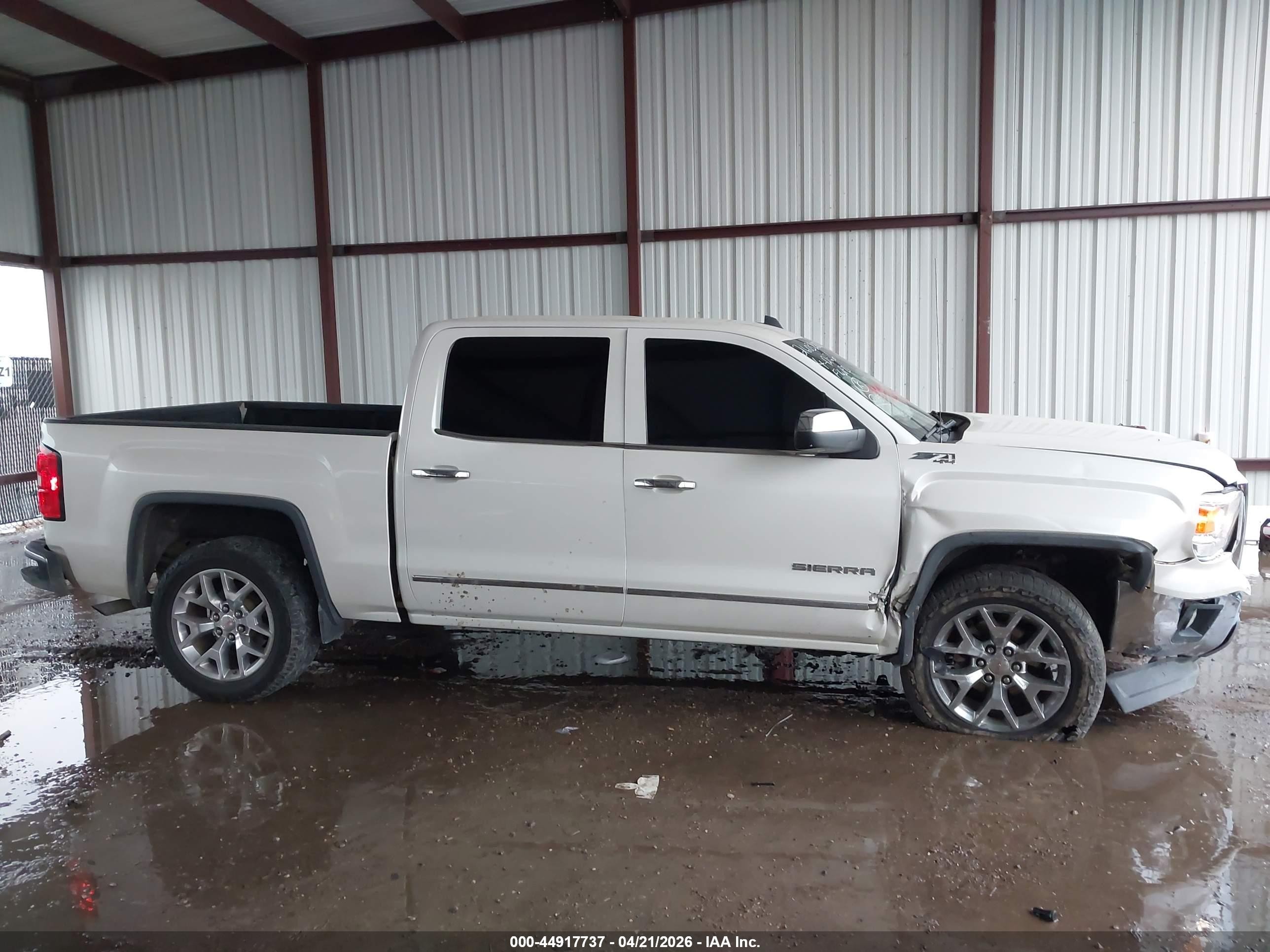 2015 Gmc Sierra 1500 Slt White vin: 3GTU2VEC8FG323504