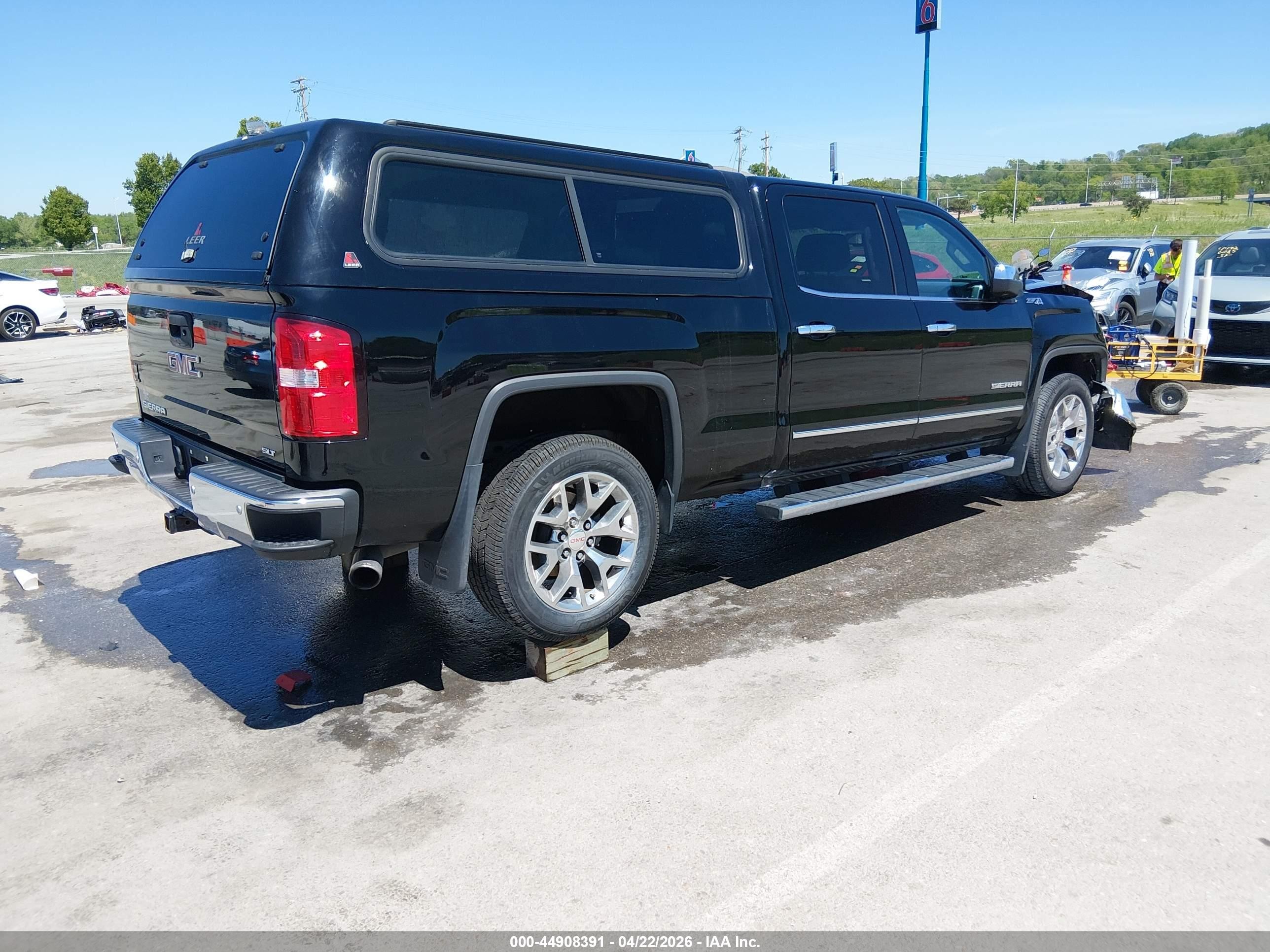 2015 Gmc Sierra 1500 Slt Black vin: 3GTU2VEC8FG387638