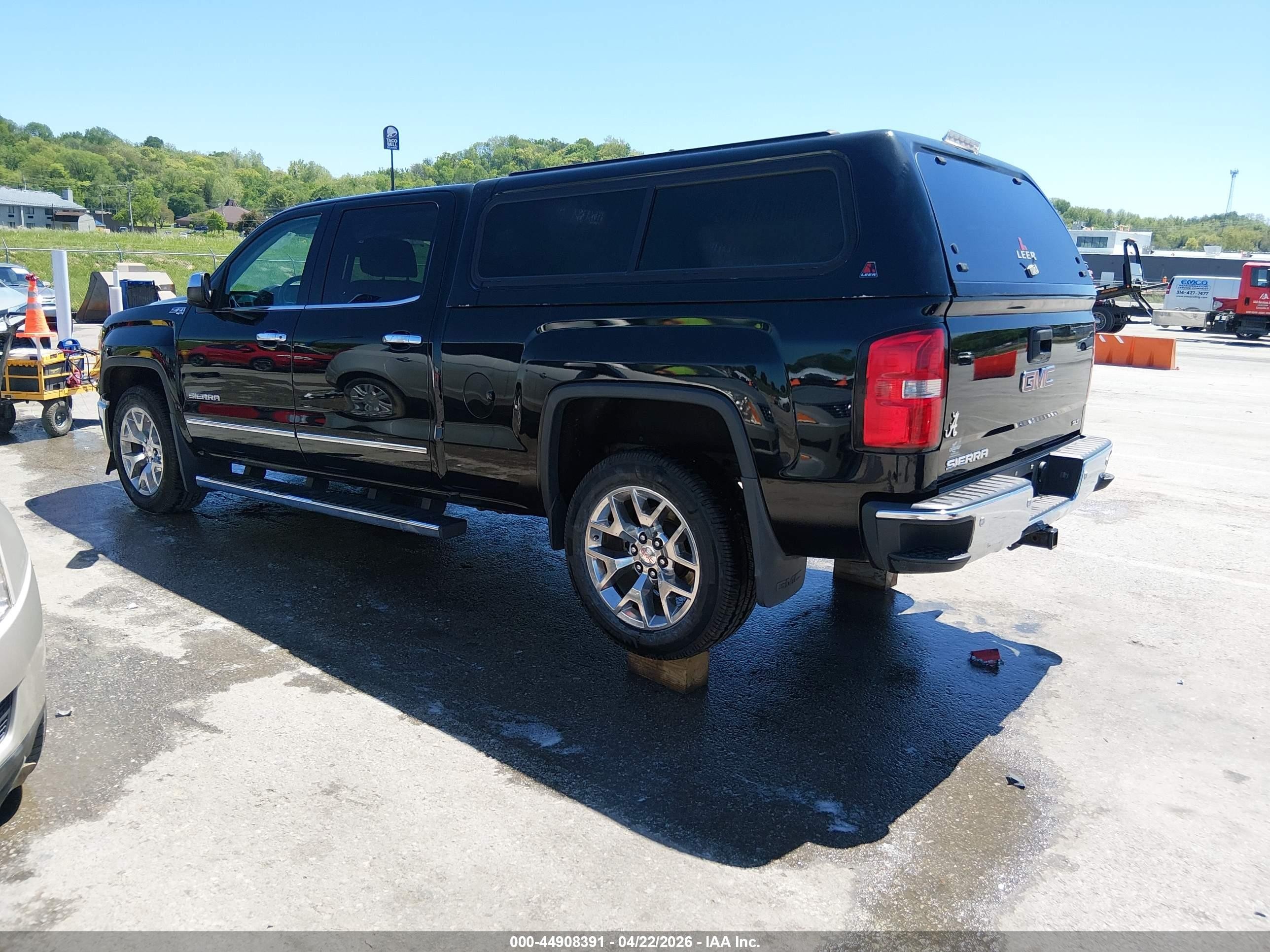 2015 Gmc Sierra 1500 Slt Black vin: 3GTU2VEC8FG387638