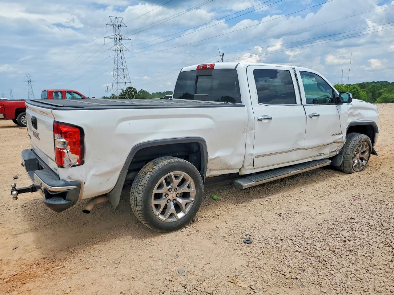 2015 Gmc Sierra K1500 Slt White vin: 3GTU2VEC8FG409542