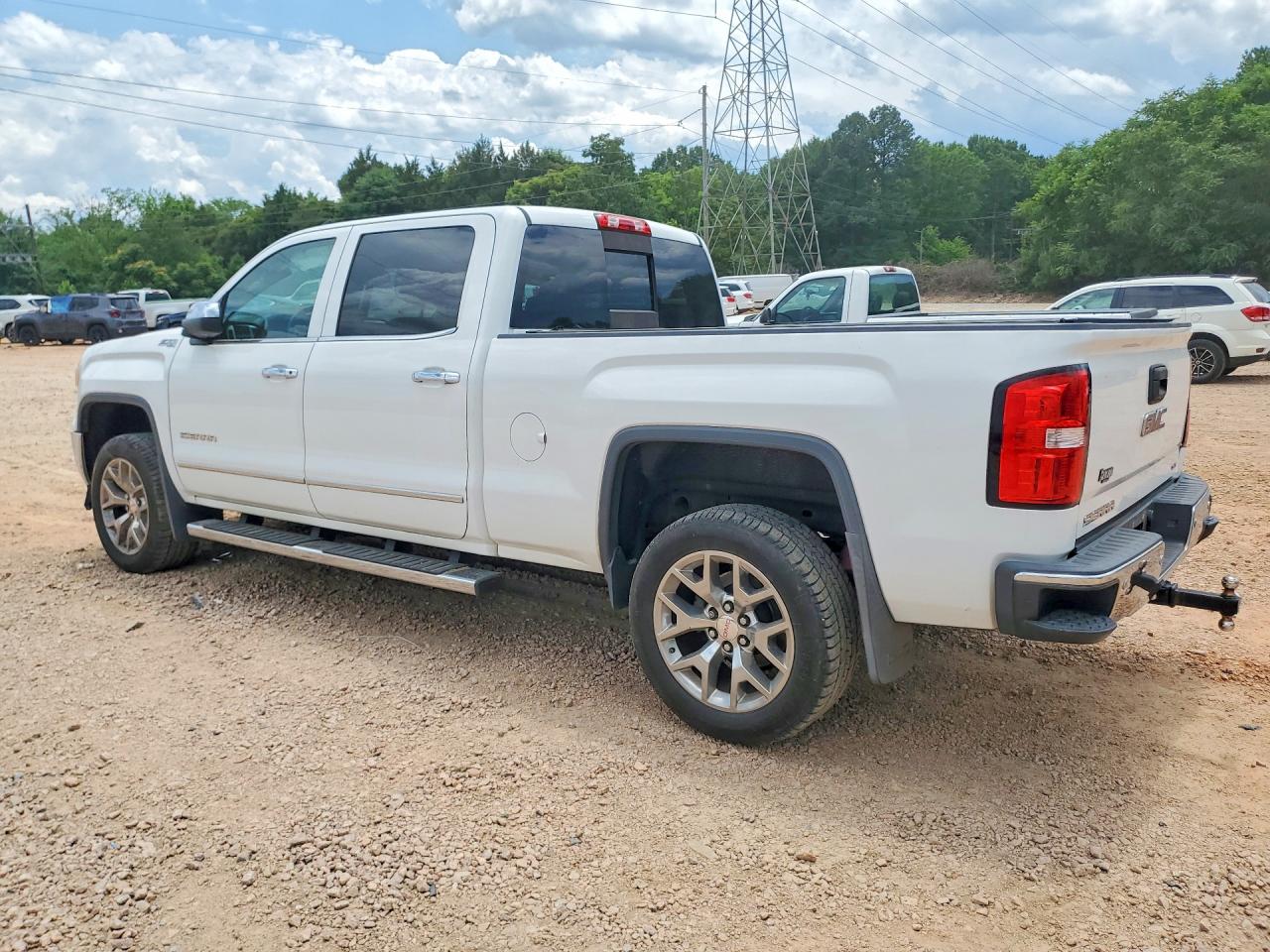 2015 Gmc Sierra K1500 Slt White vin: 3GTU2VEC8FG409542