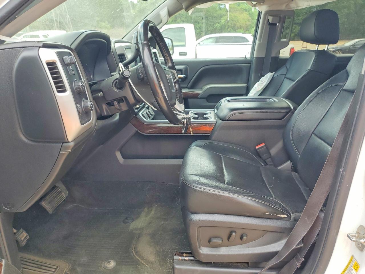 2015 Gmc Sierra K1500 Slt White vin: 3GTU2VEC8FG409542