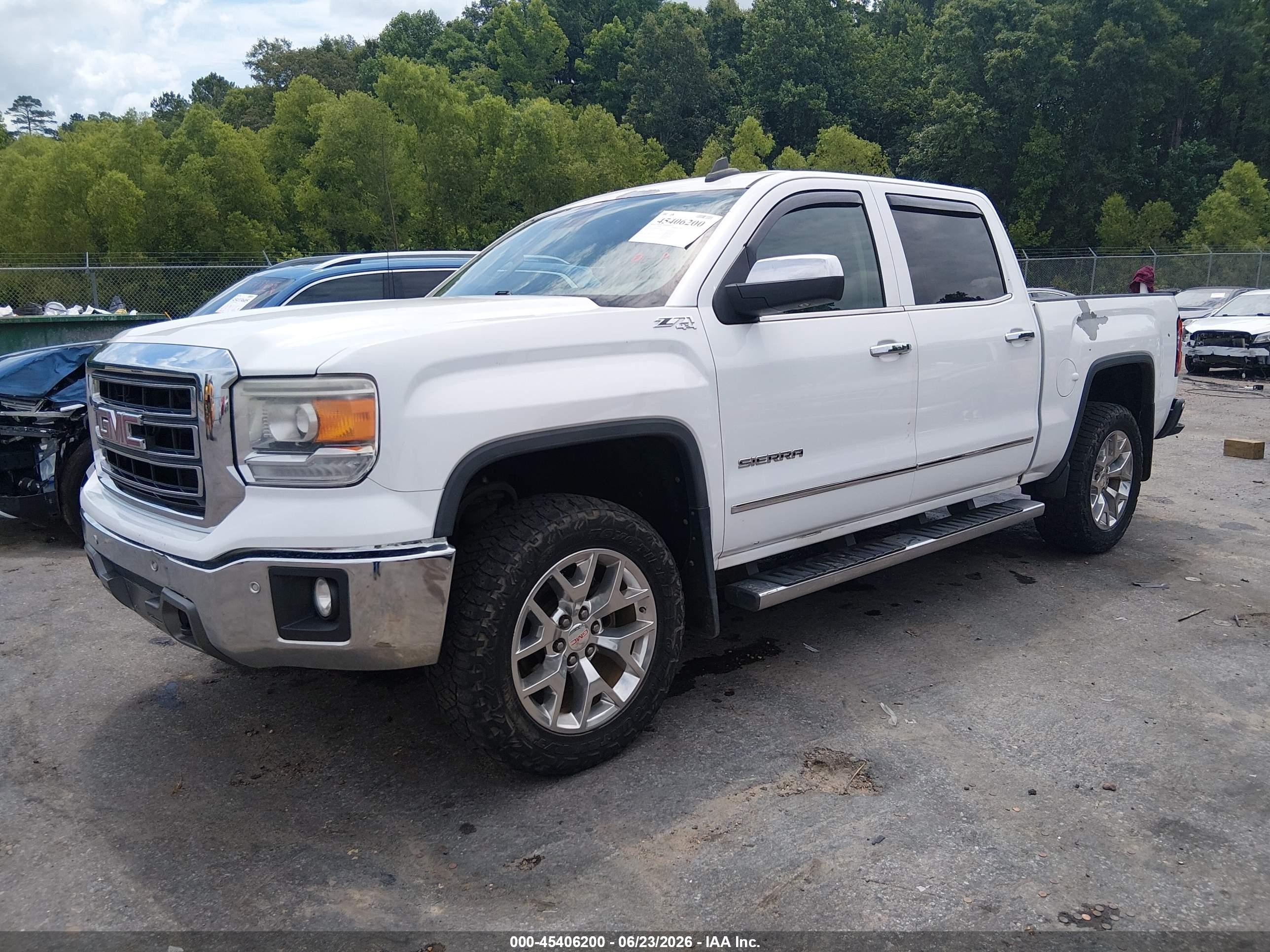 2015 Gmc Sierra 1500 Slt White vin: 3GTU2VEC8FG431265