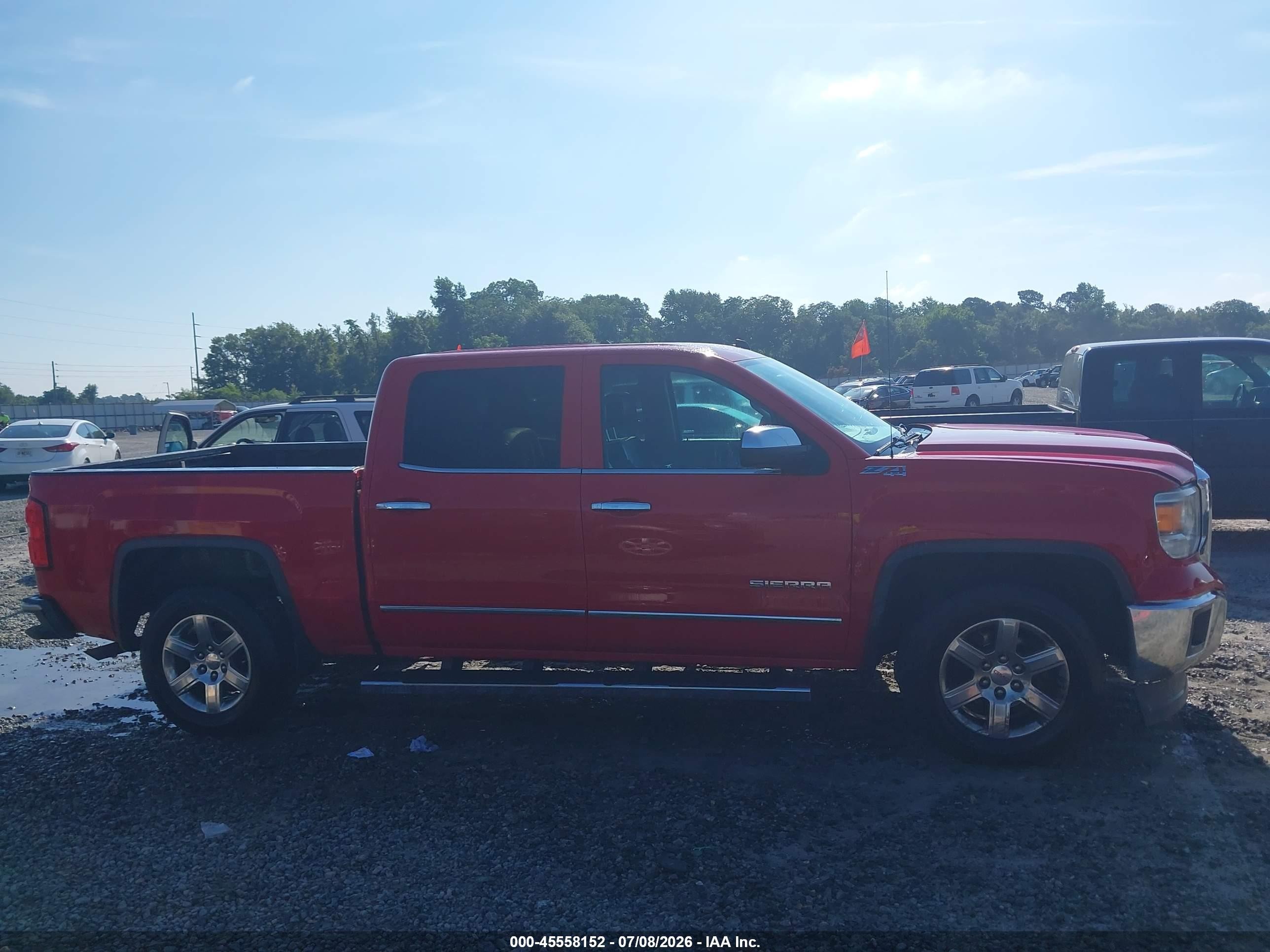 2014 Gmc Sierra 1500 Slt Red vin: 3GTU2VEC9EG261464