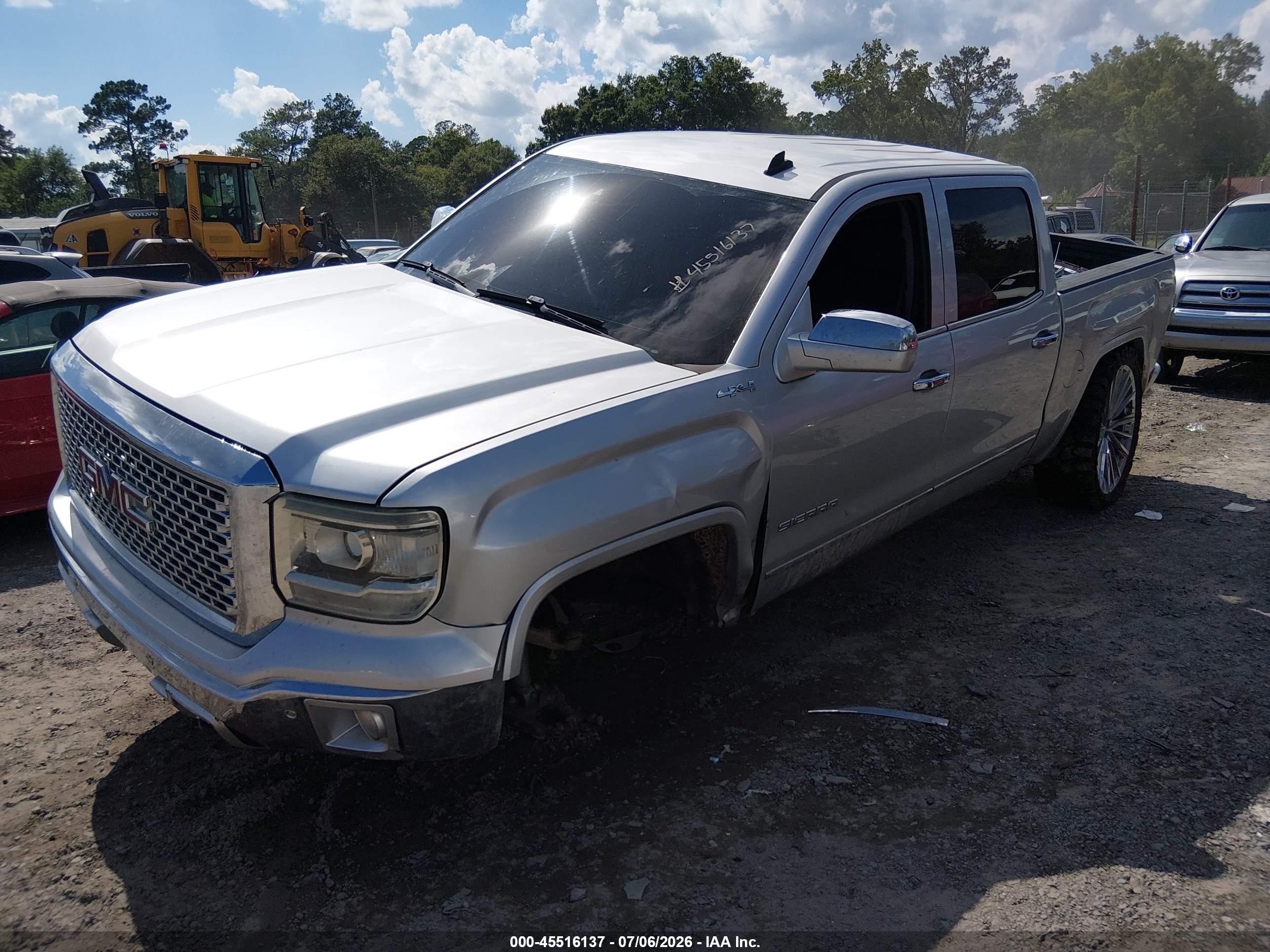 2014 Gmc Sierra 1500 Slt Silver vin: 3GTU2VEC9EG361418