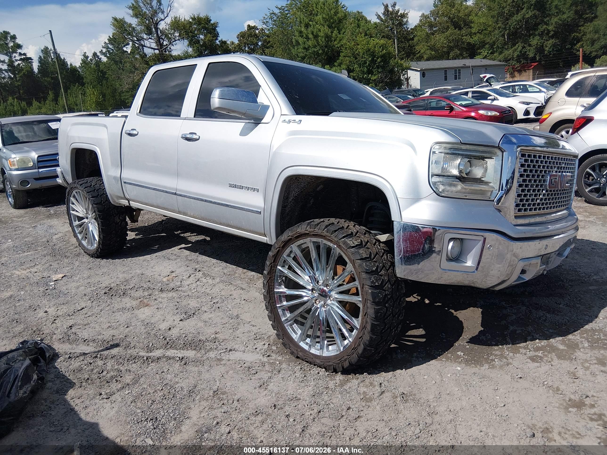 2014 Gmc Sierra 1500 Slt Silver vin: 3GTU2VEC9EG361418