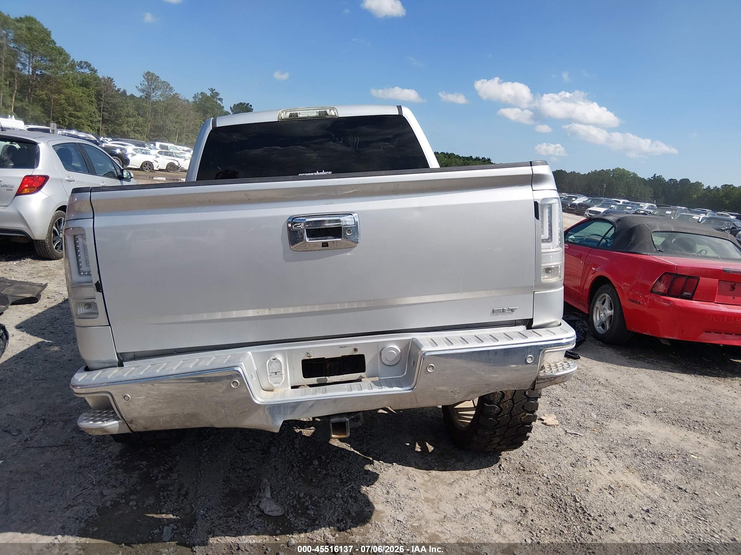 2014 Gmc Sierra 1500 Slt Silver vin: 3GTU2VEC9EG361418