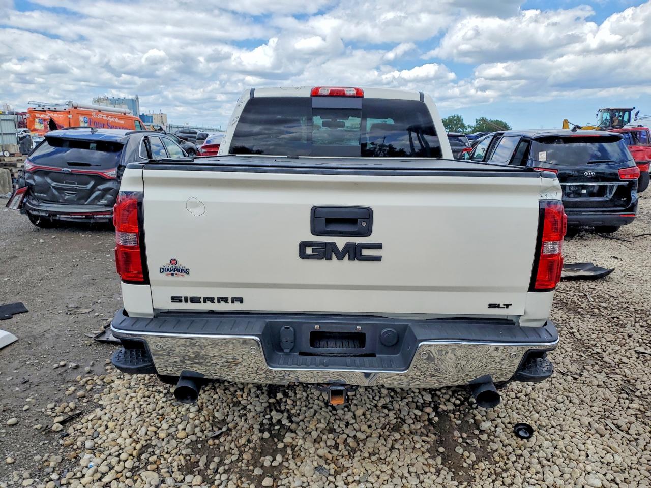 2015 Gmc Sierra K1500 Slt Белый vin: 3GTU2VEC9FG118273