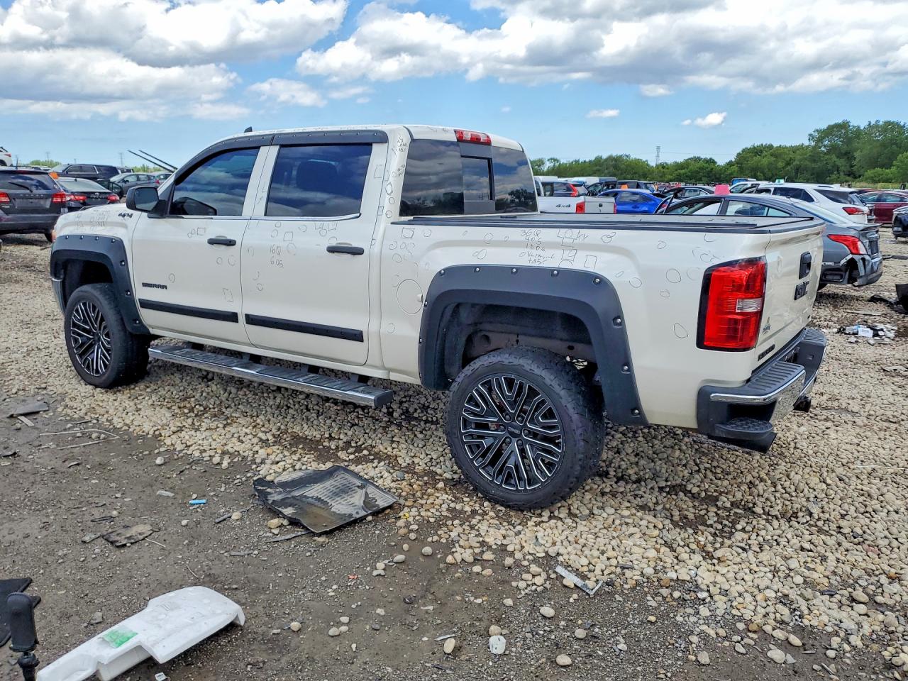 2015 Gmc Sierra K1500 Slt Белый vin: 3GTU2VEC9FG118273