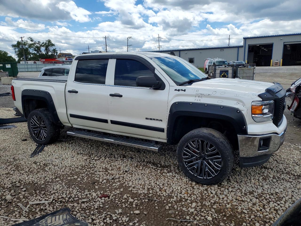 2015 Gmc Sierra K1500 Slt Белый vin: 3GTU2VEC9FG118273