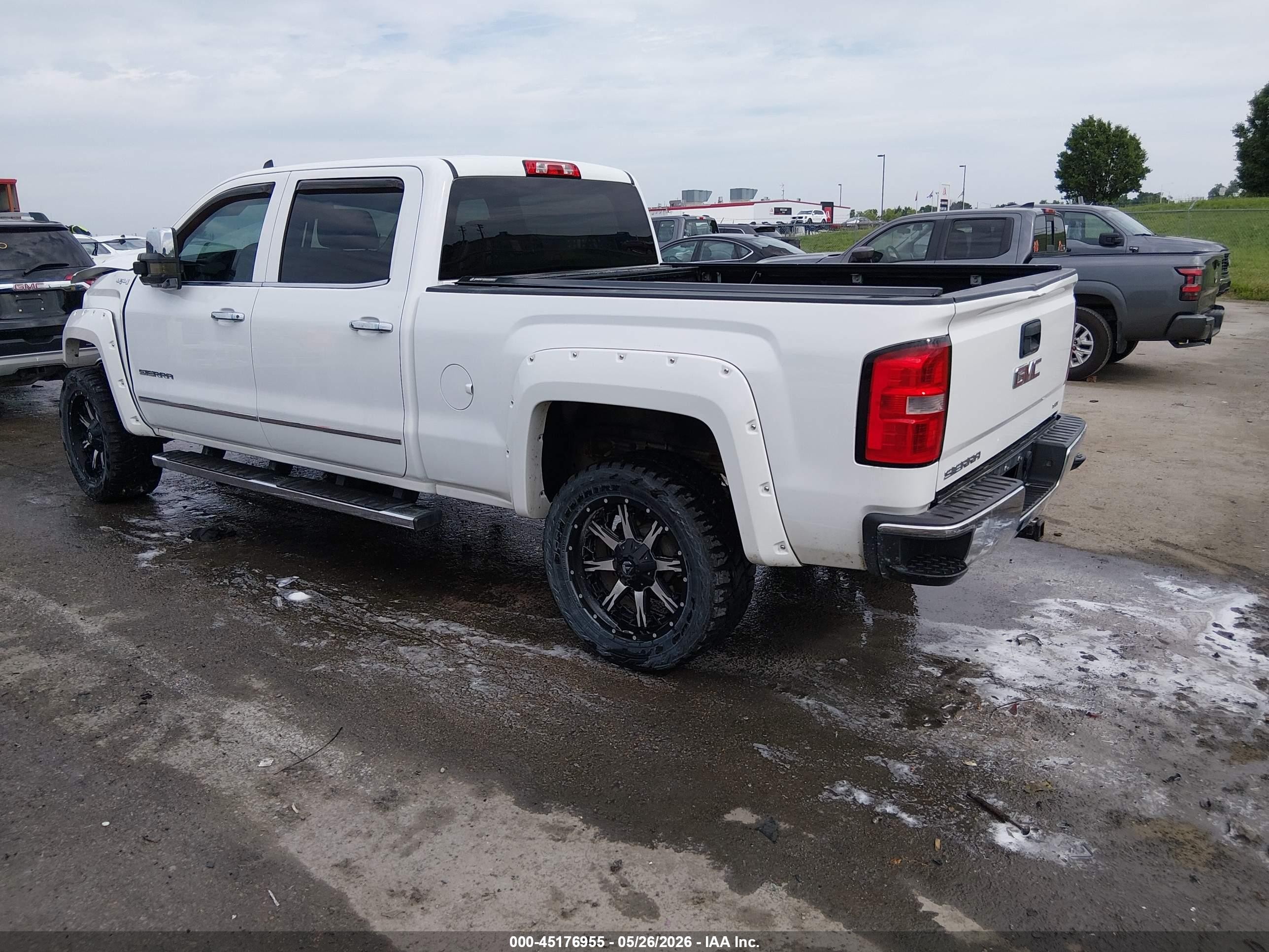 2015 Gmc Sierra 1500 Slt White vin: 3GTU2VEC9FG138121