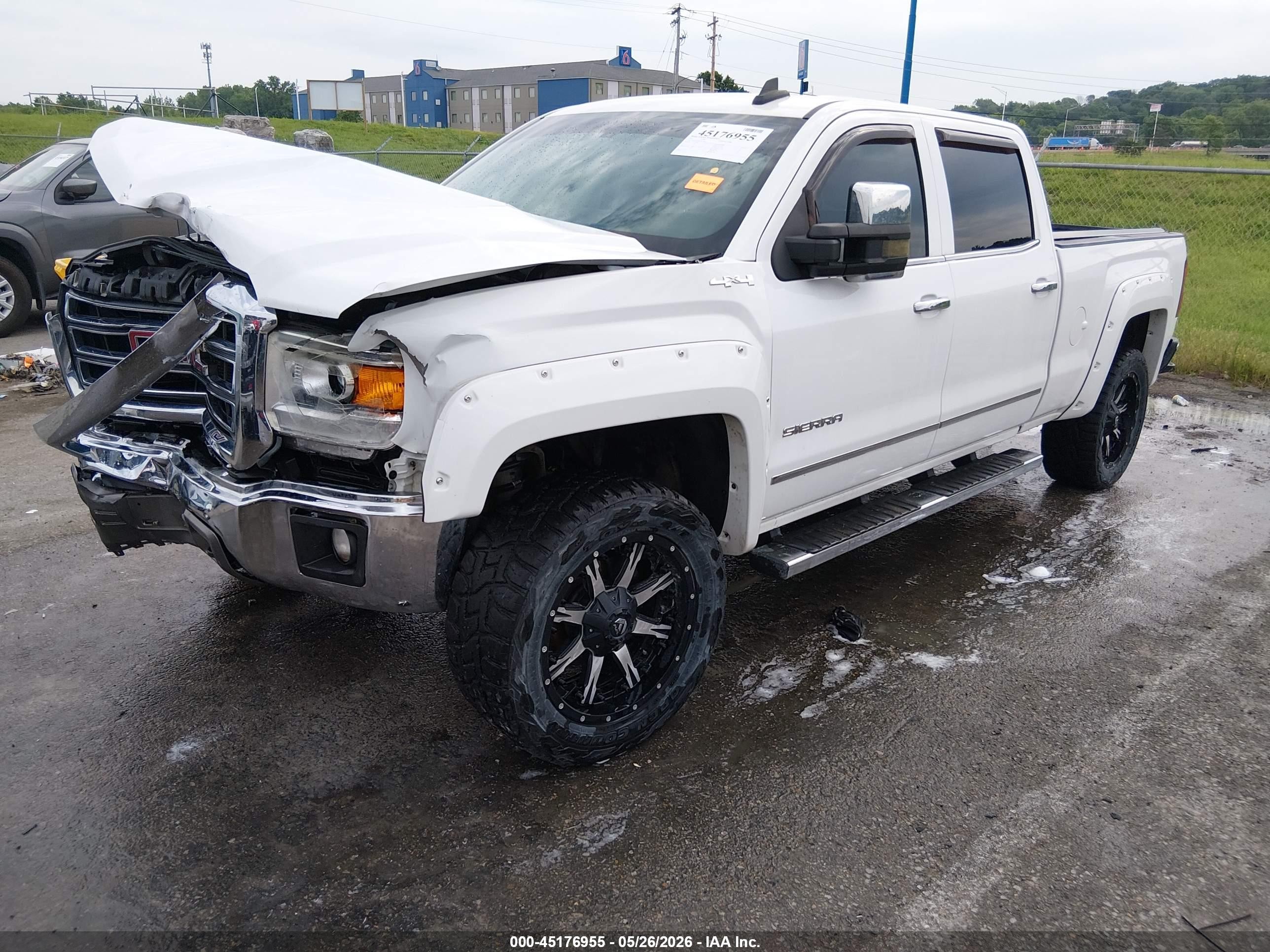 2015 Gmc Sierra 1500 Slt White vin: 3GTU2VEC9FG138121