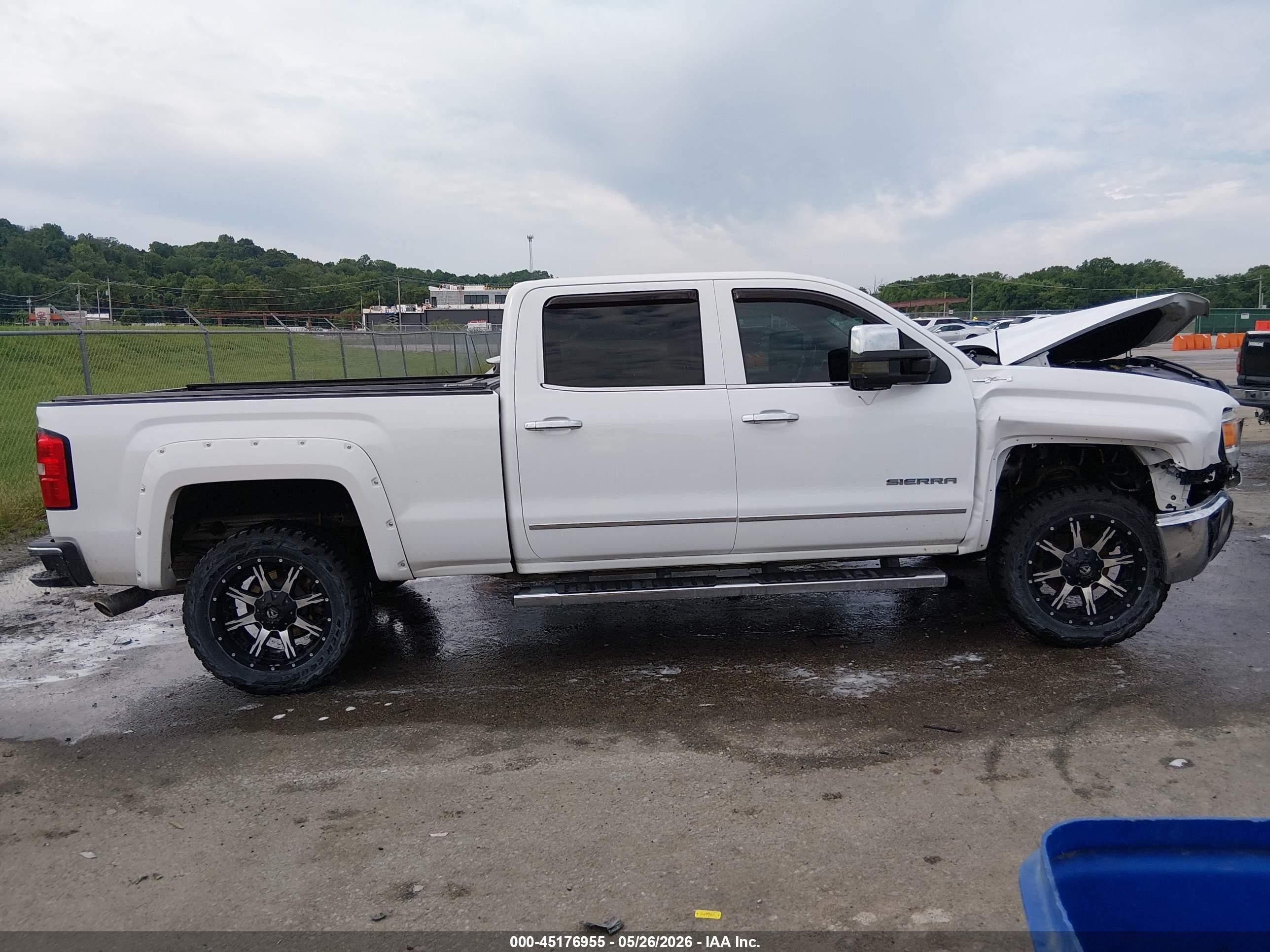 2015 Gmc Sierra 1500 Slt White vin: 3GTU2VEC9FG138121