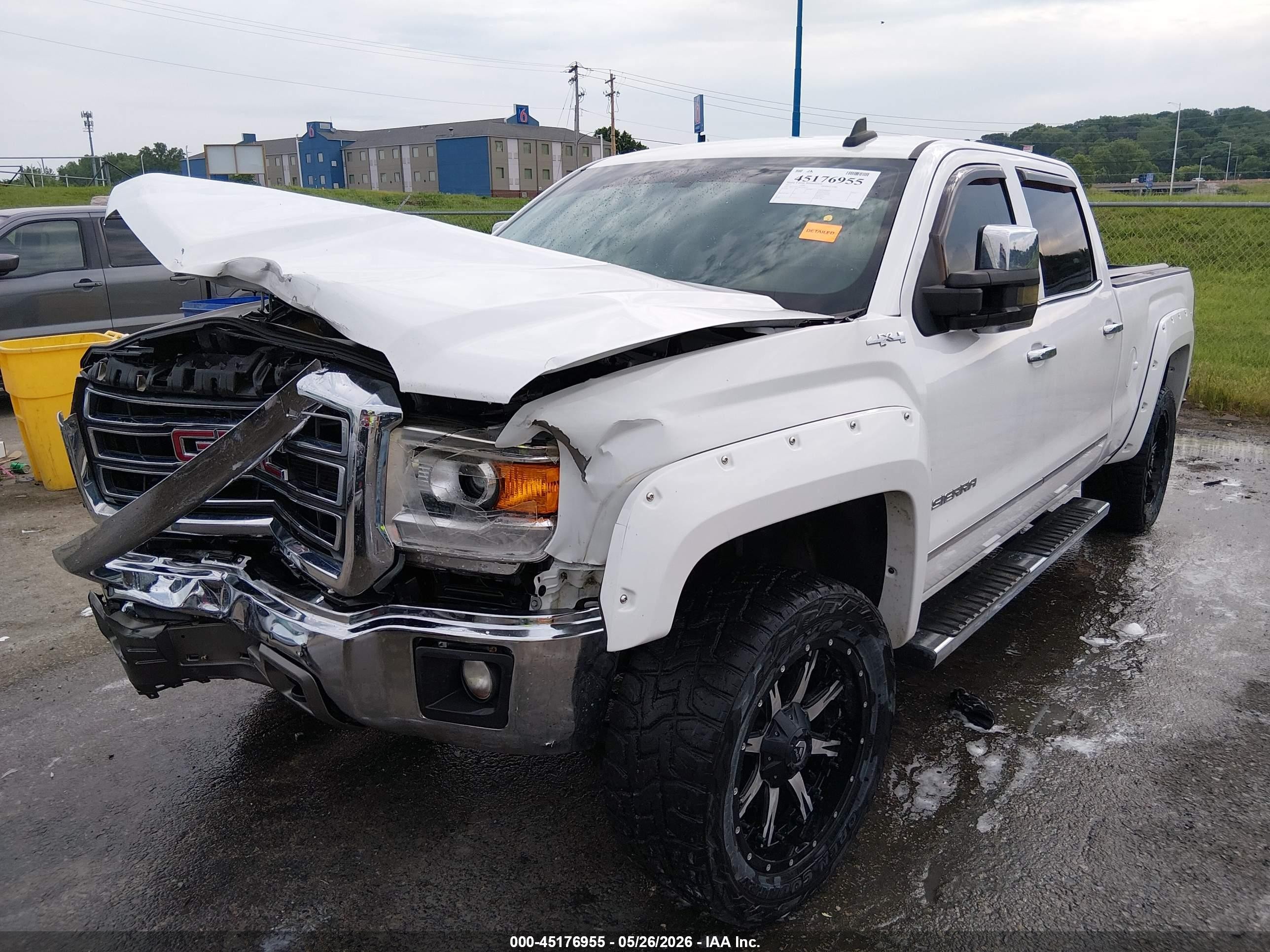 2015 Gmc Sierra 1500 Slt White vin: 3GTU2VEC9FG138121