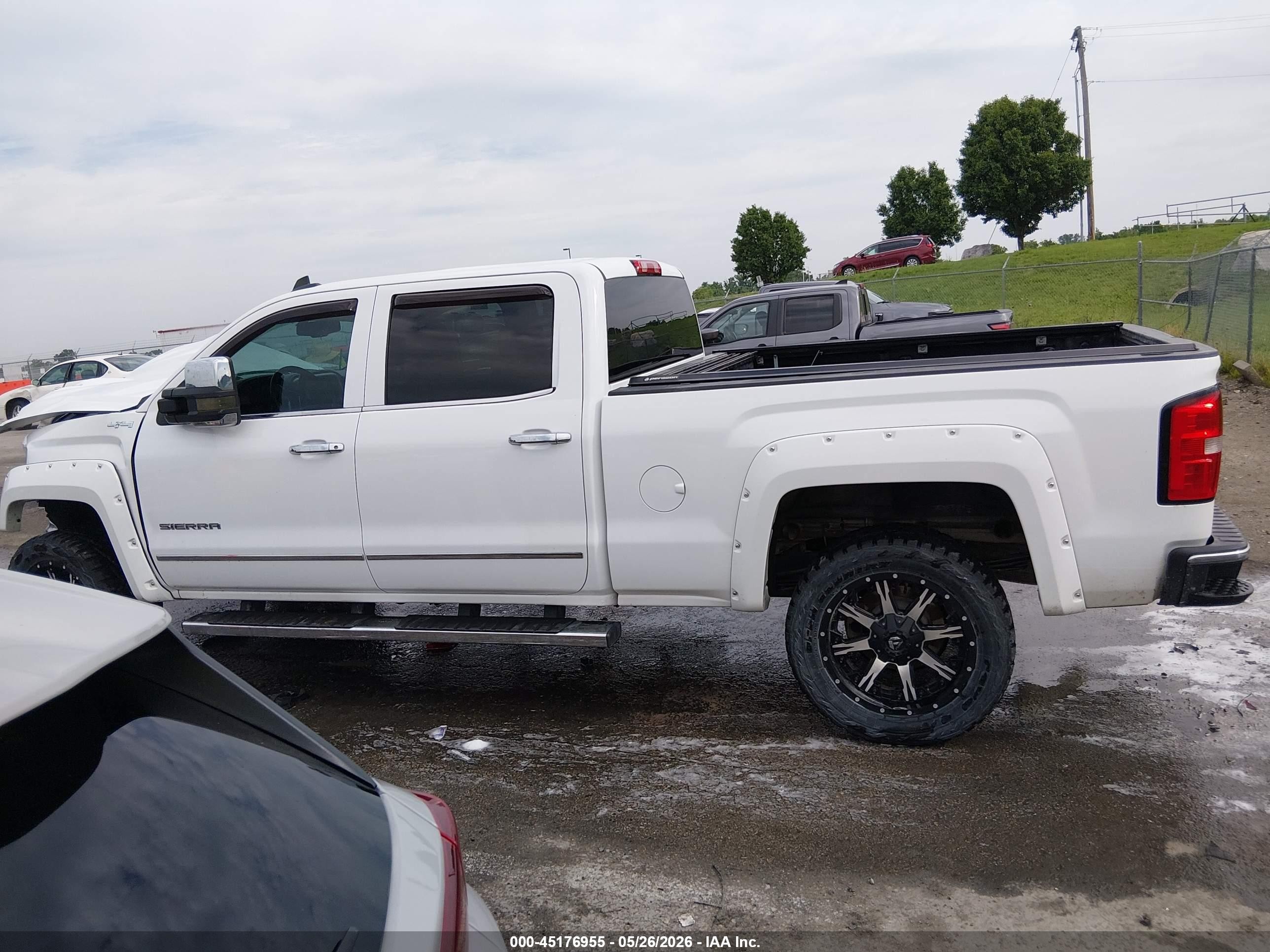 2015 Gmc Sierra 1500 Slt White vin: 3GTU2VEC9FG138121