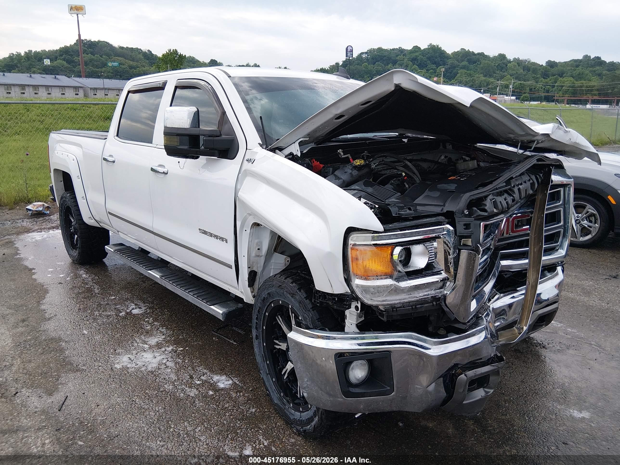 2015 Gmc Sierra 1500 Slt White vin: 3GTU2VEC9FG138121
