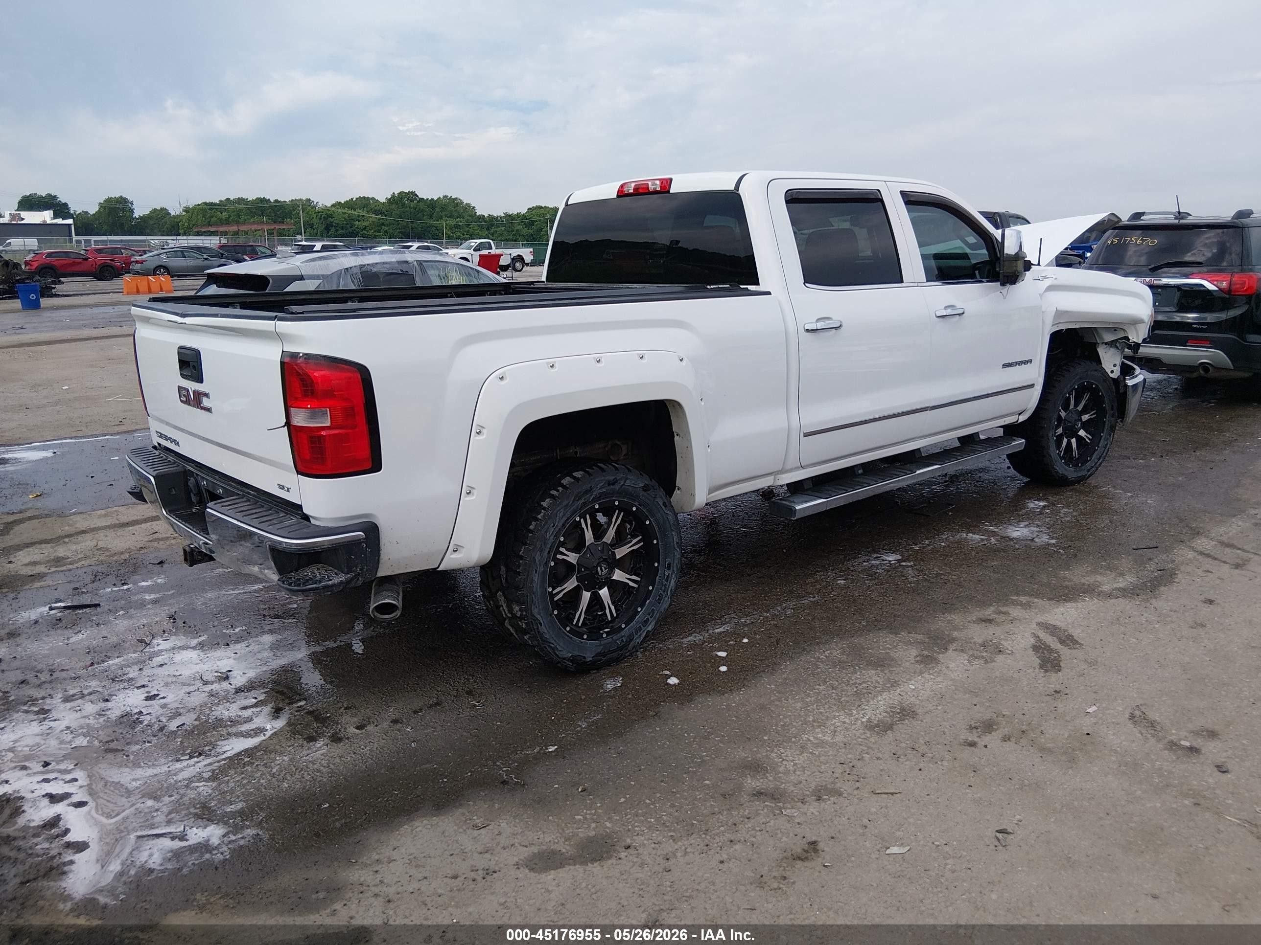 2015 Gmc Sierra 1500 Slt White vin: 3GTU2VEC9FG138121