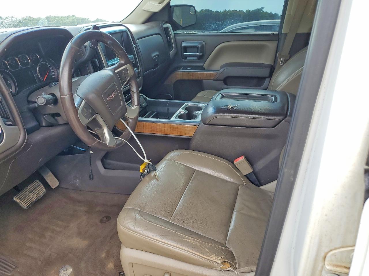 2015 Gmc Sierra K1500 Slt Белый vin: 3GTU2VEC9FG163729