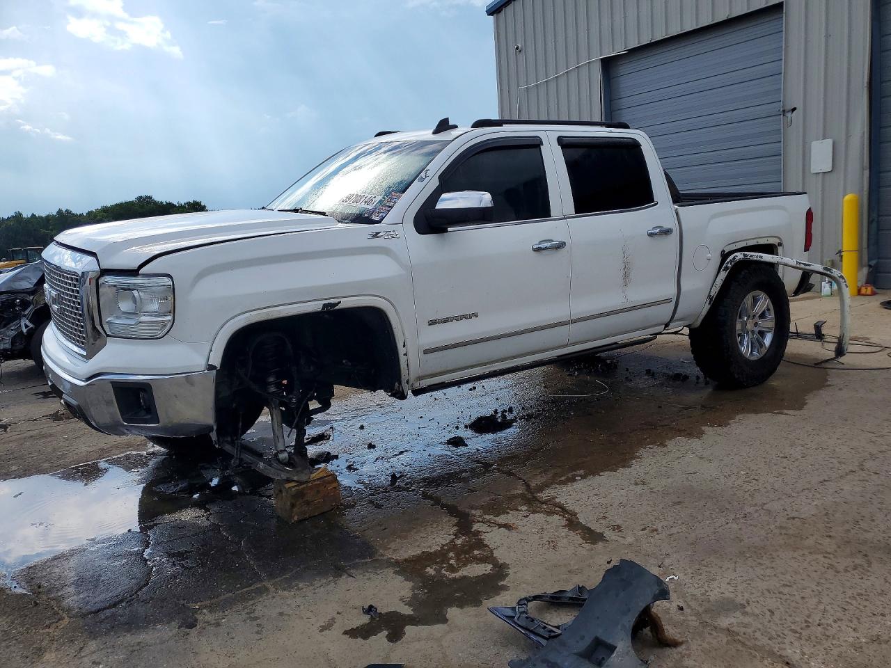 2015 Gmc Sierra K1500 Slt White vin: 3GTU2VEC9FG163729