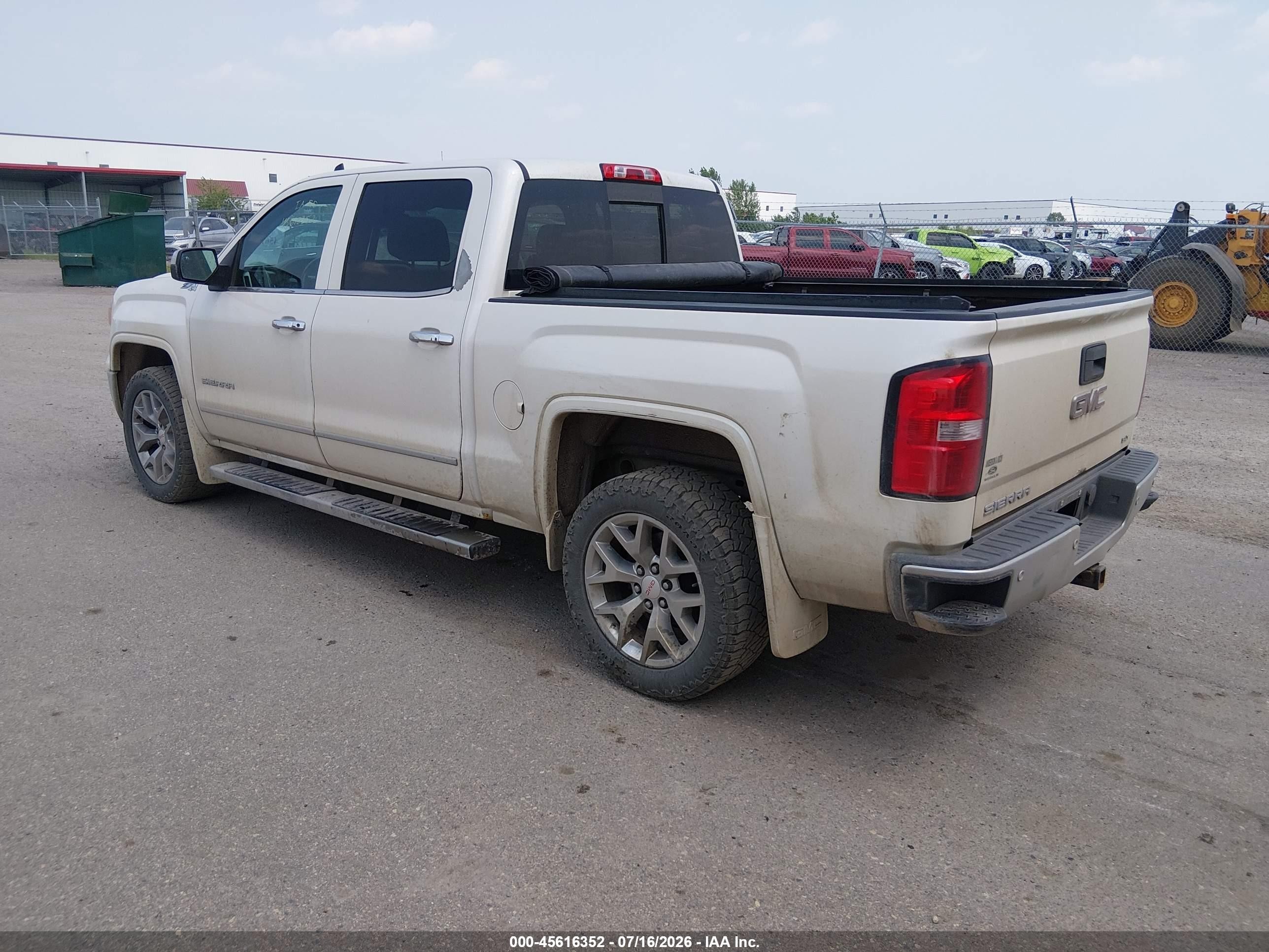 2015 Gmc Sierra 1500 Slt White vin: 3GTU2VEC9FG177436