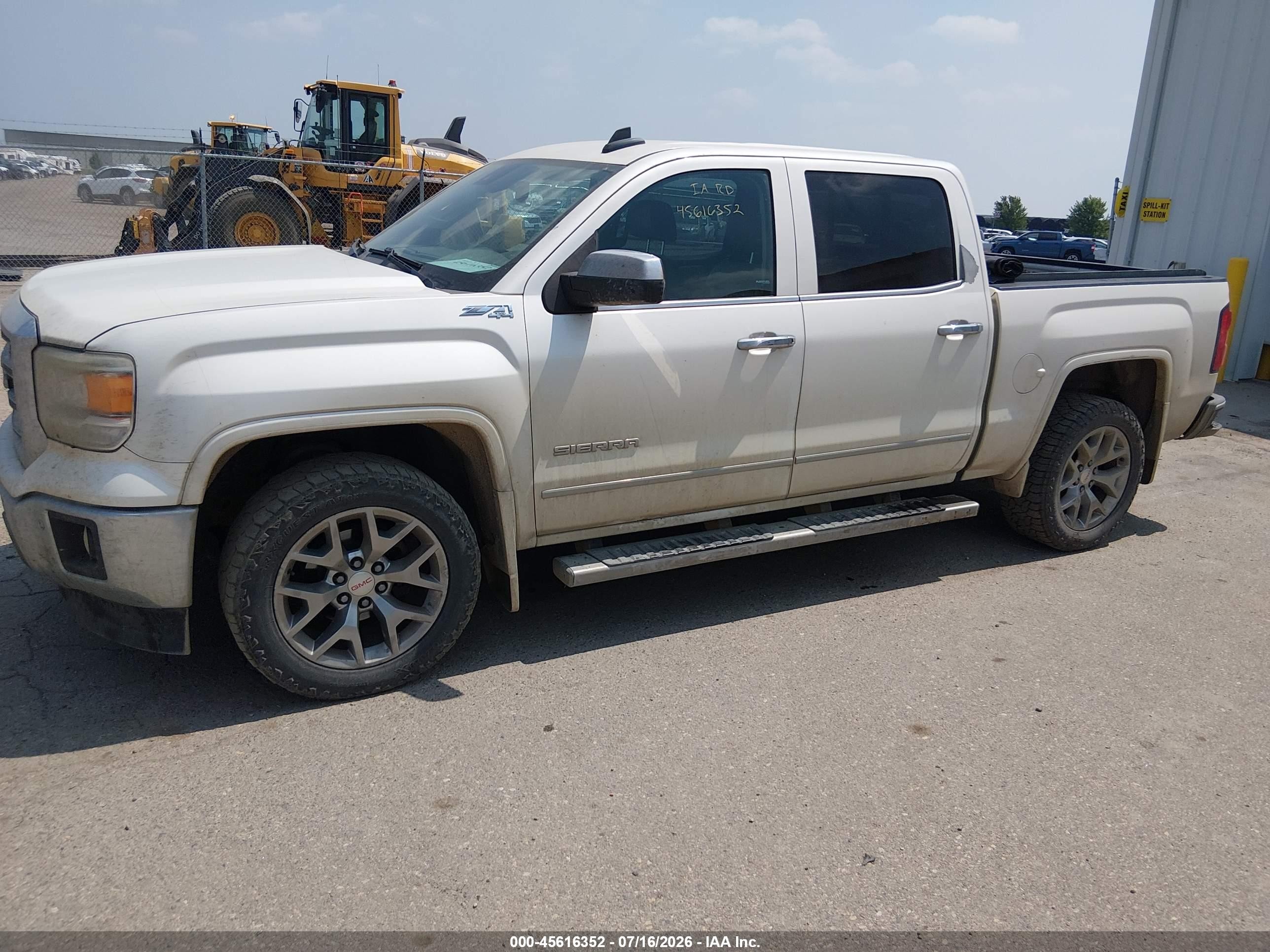 2015 Gmc Sierra 1500 Slt White vin: 3GTU2VEC9FG177436