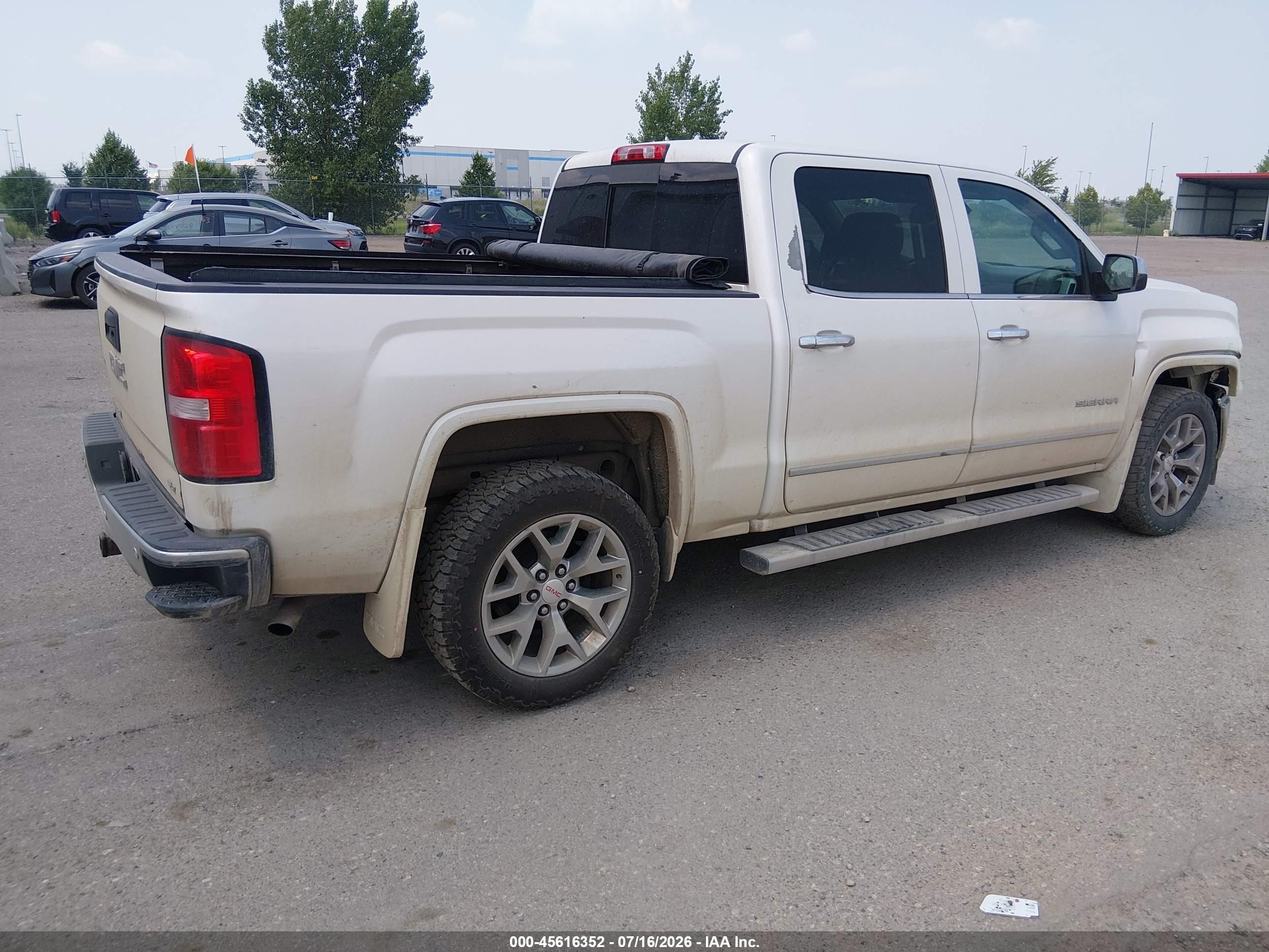 2015 Gmc Sierra 1500 Slt White vin: 3GTU2VEC9FG177436