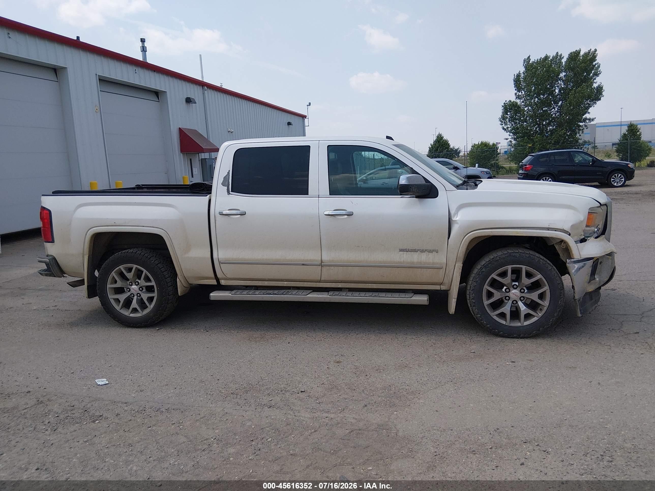 2015 Gmc Sierra 1500 Slt White vin: 3GTU2VEC9FG177436