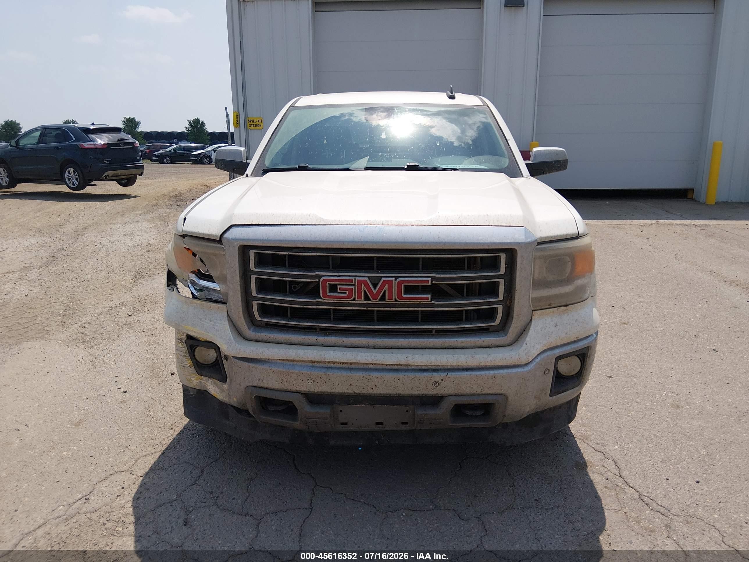 2015 Gmc Sierra 1500 Slt White vin: 3GTU2VEC9FG177436