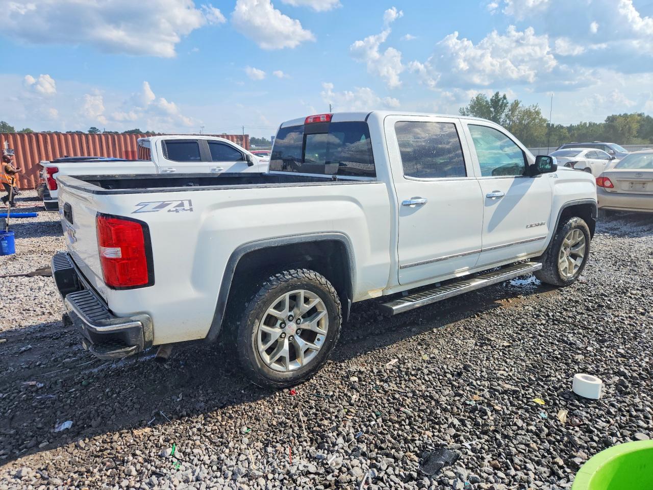2015 Gmc Sierra K1500 Slt White vin: 3GTU2VEC9FG276046