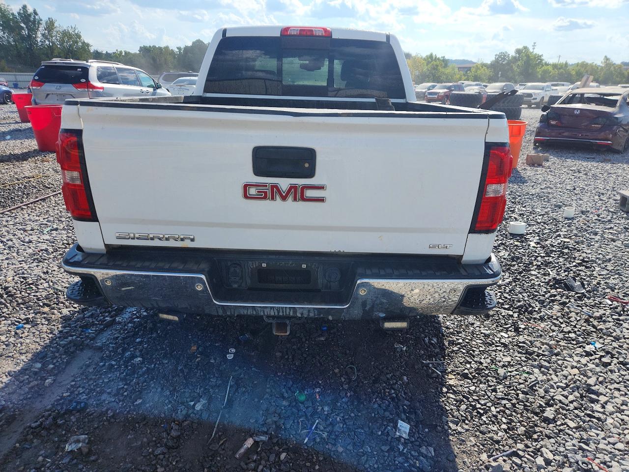 2015 Gmc Sierra K1500 Slt White vin: 3GTU2VEC9FG276046